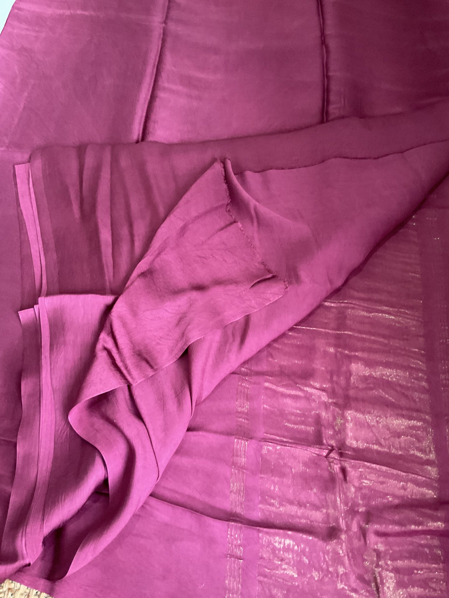 Gajji silk saree(wine purple)