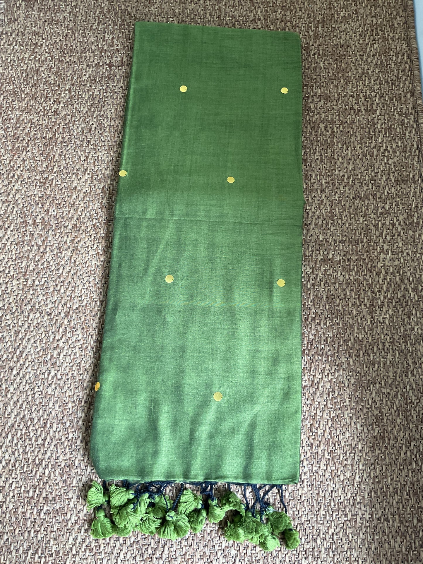 Cotton Gini saree(Green)
