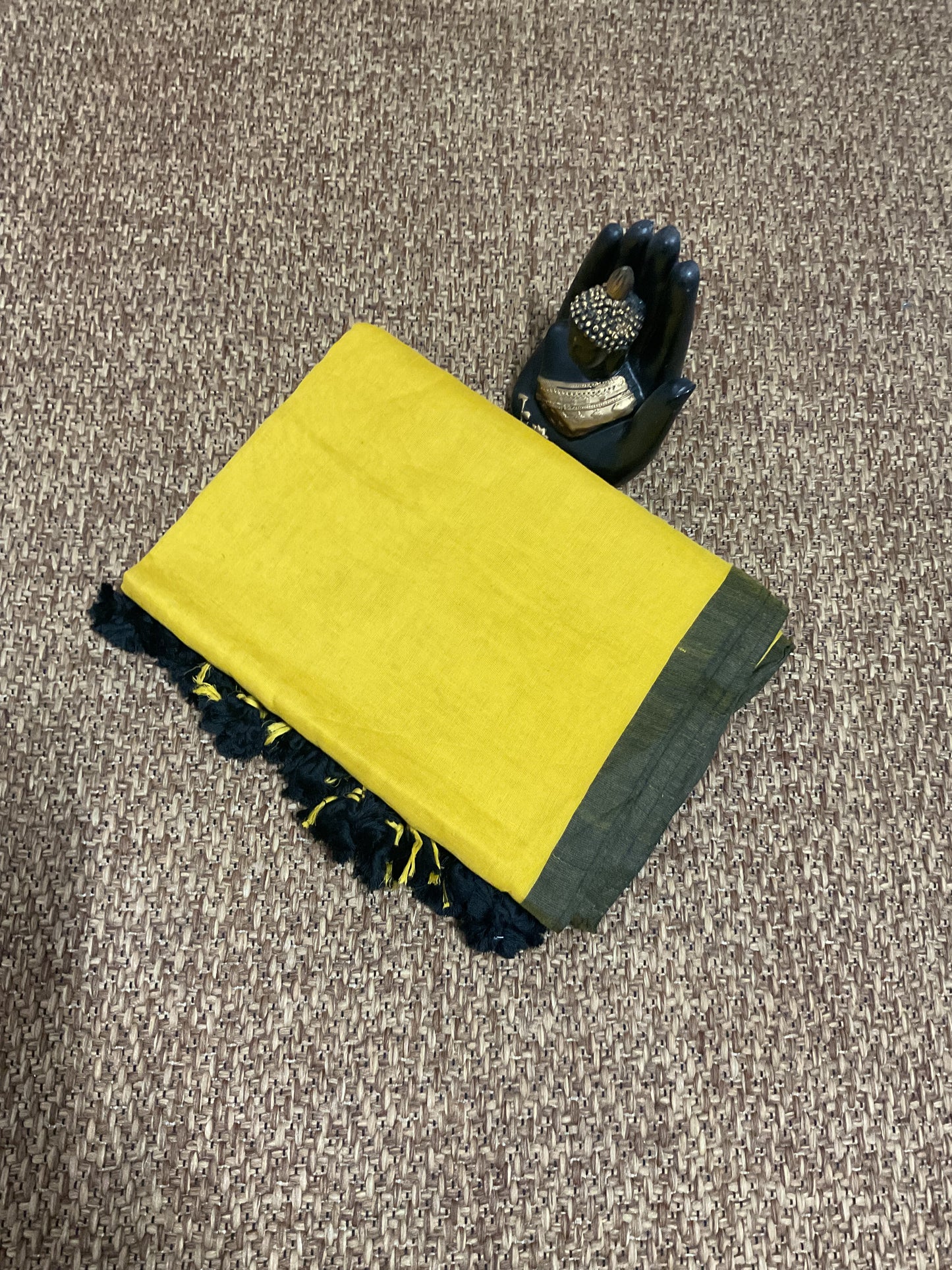 Mul cotton saree(yellow)