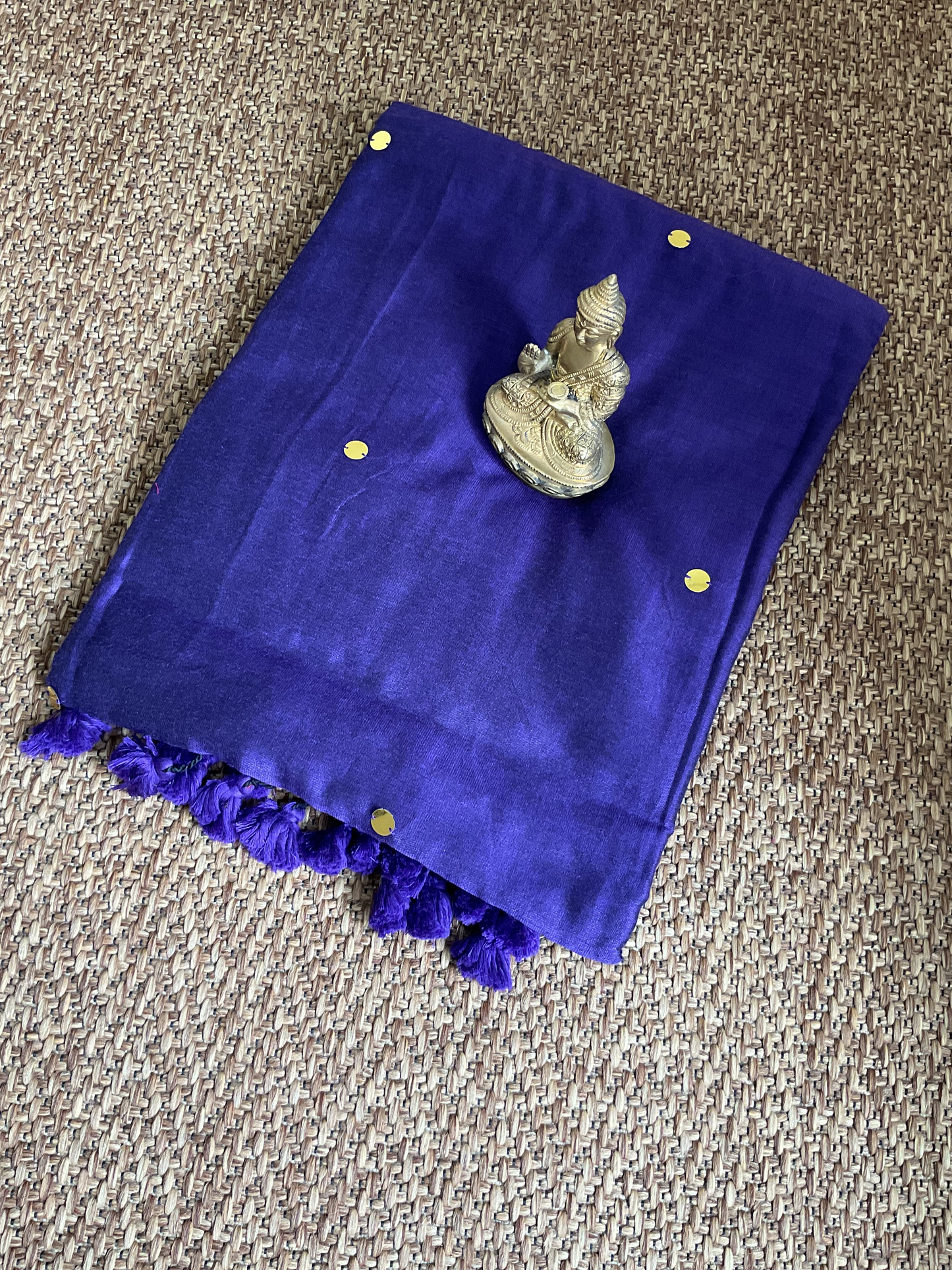 Cotton Gini saree(Blue)