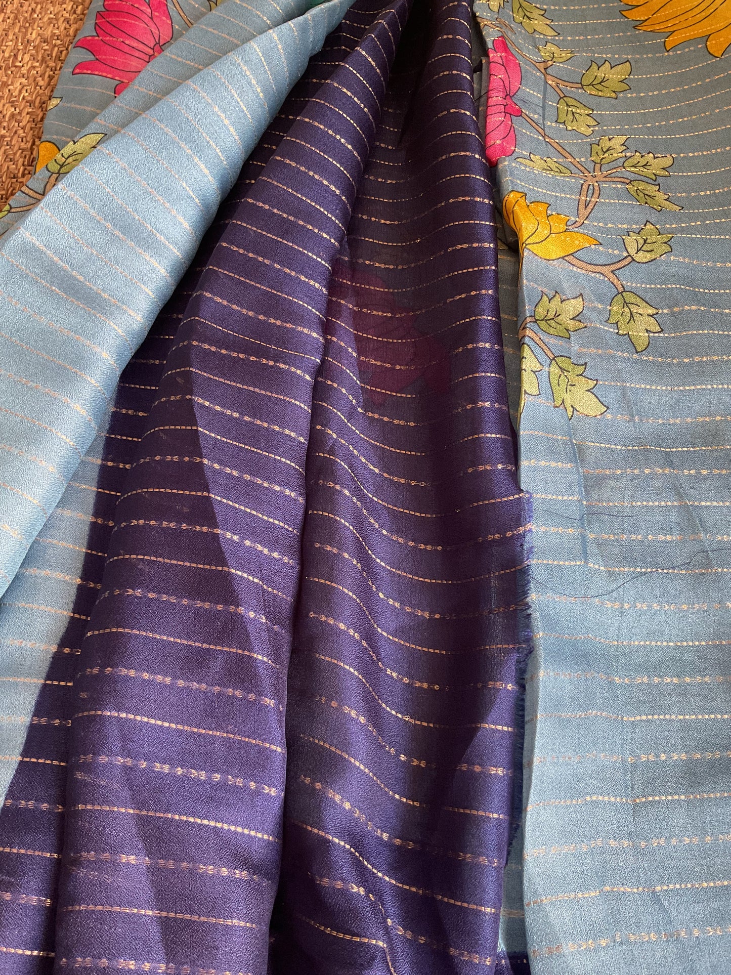 Indrani silk chiffon saree(008)