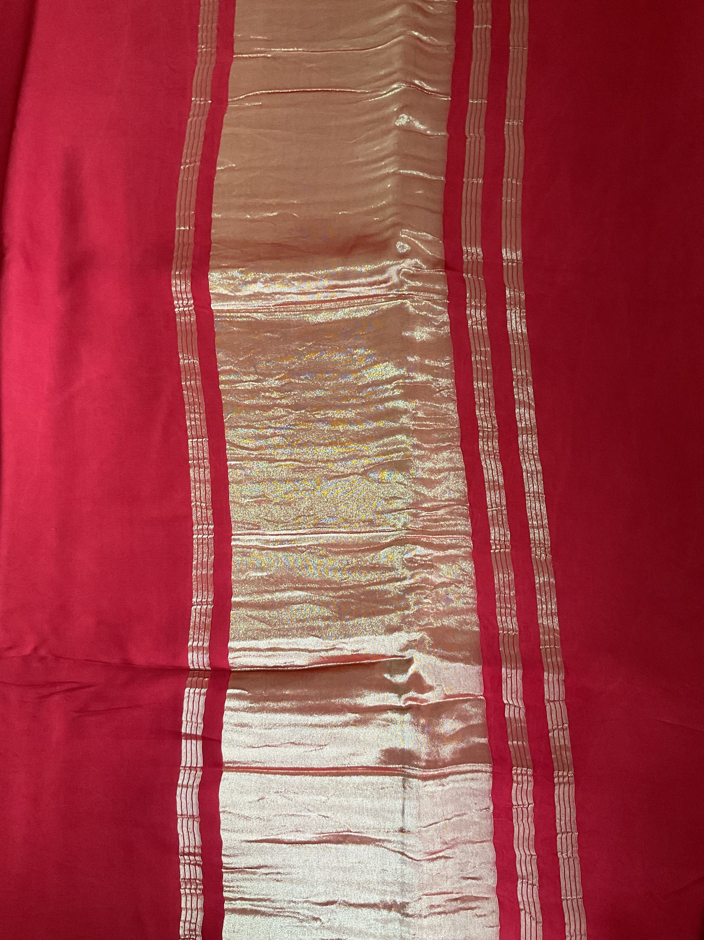 Gajji silk saree(Rich red)