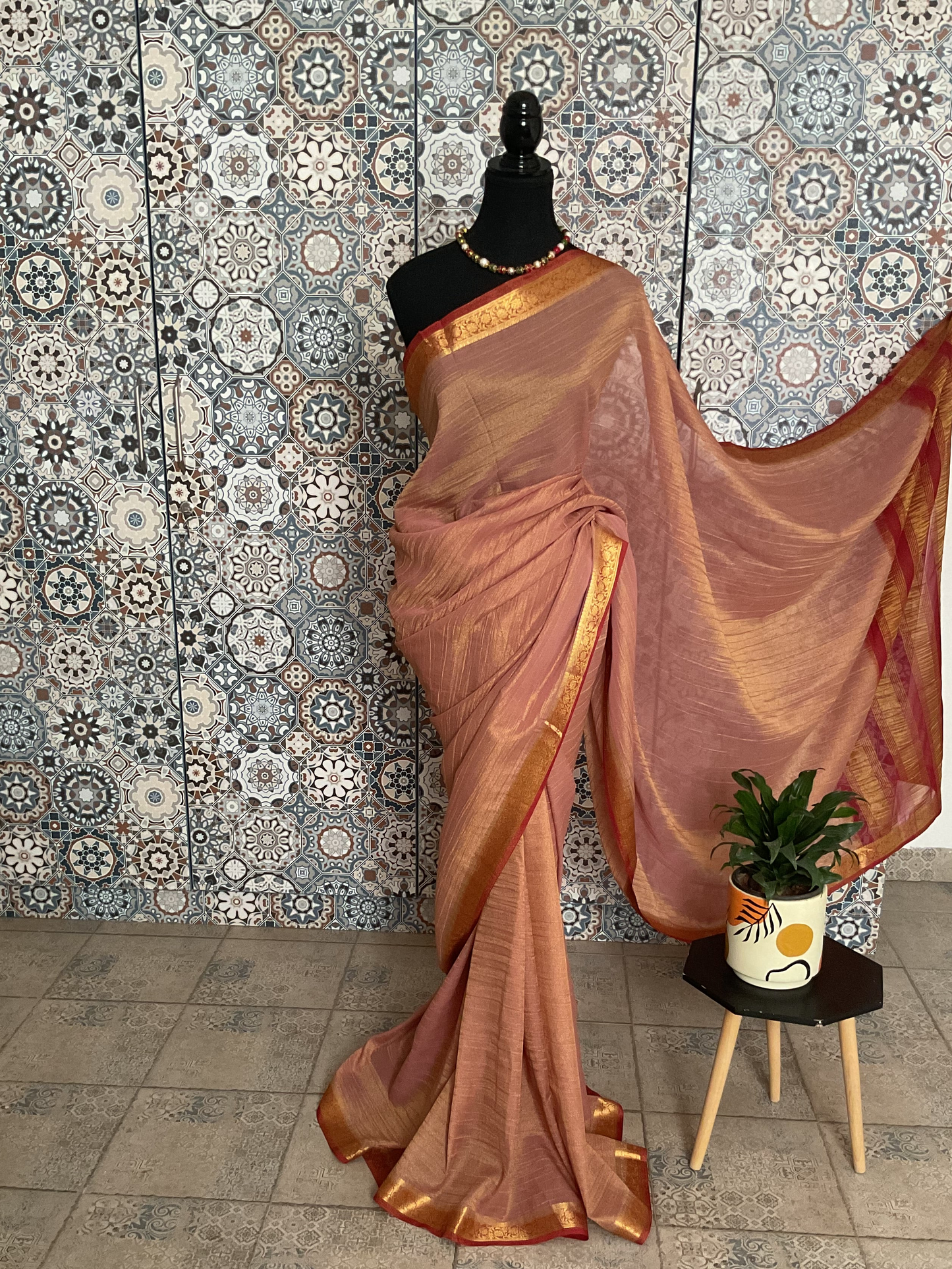 Soft Tissue crush saree
