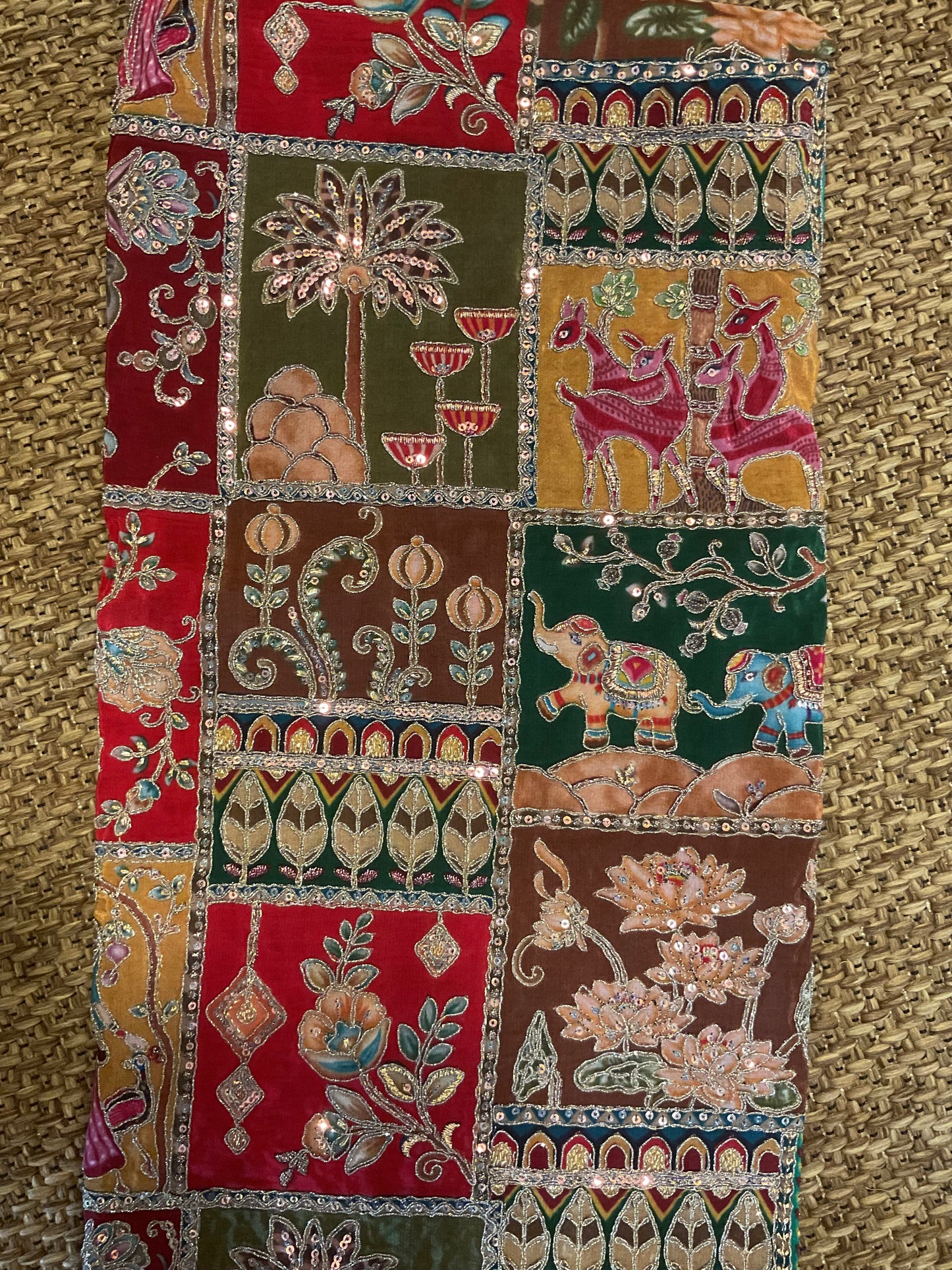 Aari heavy embroidery blouse fabric