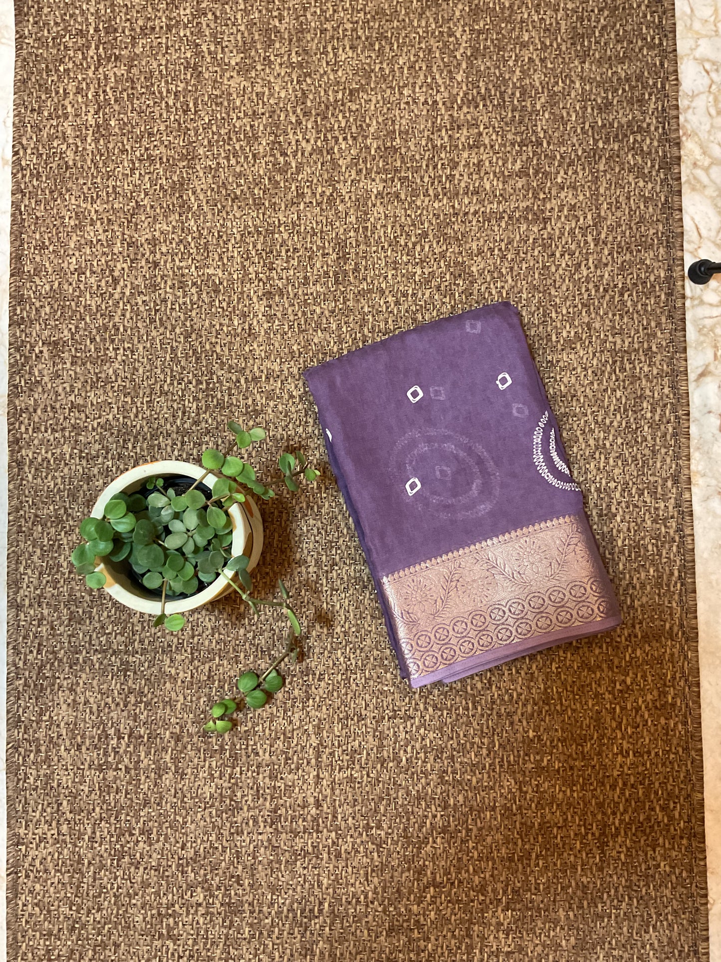 Lilac Fancy synthetic saree