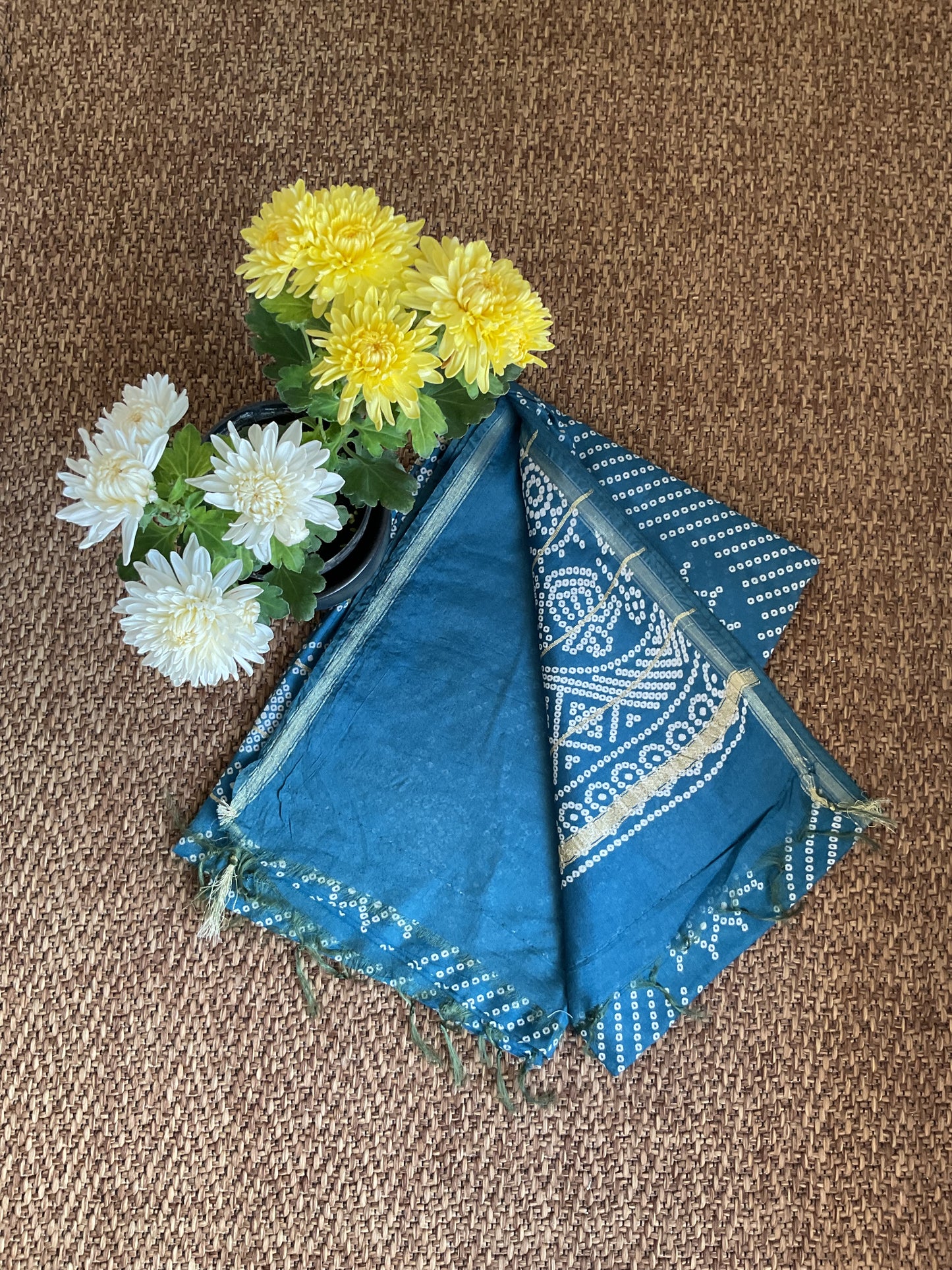 Soft cotton saree(Misty Blue)