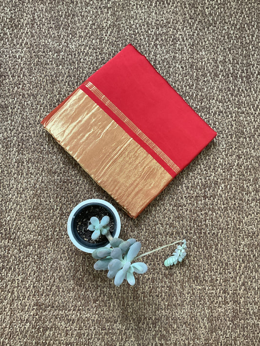 Gajji silk saree(Rich red)