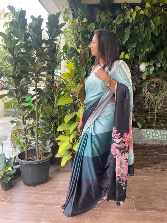 Designer satin saree(9004)