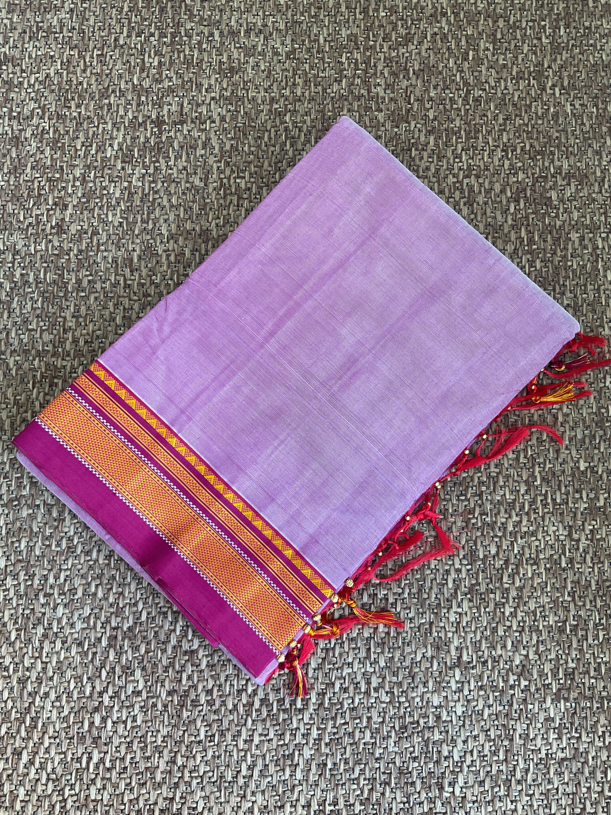 Viscose Cotton Ilkal Saree – Lilac & Magenta