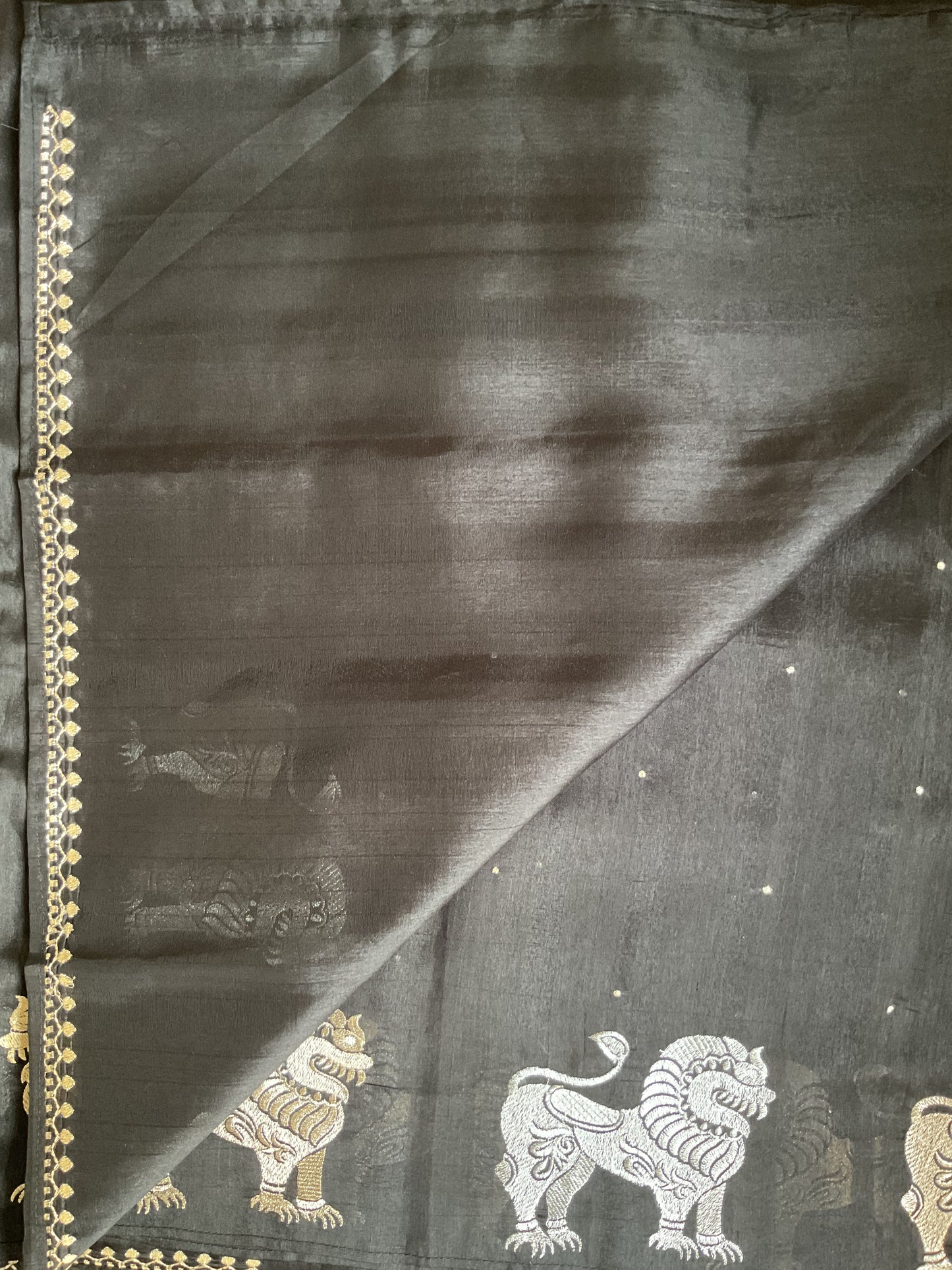 Tussar Black saree