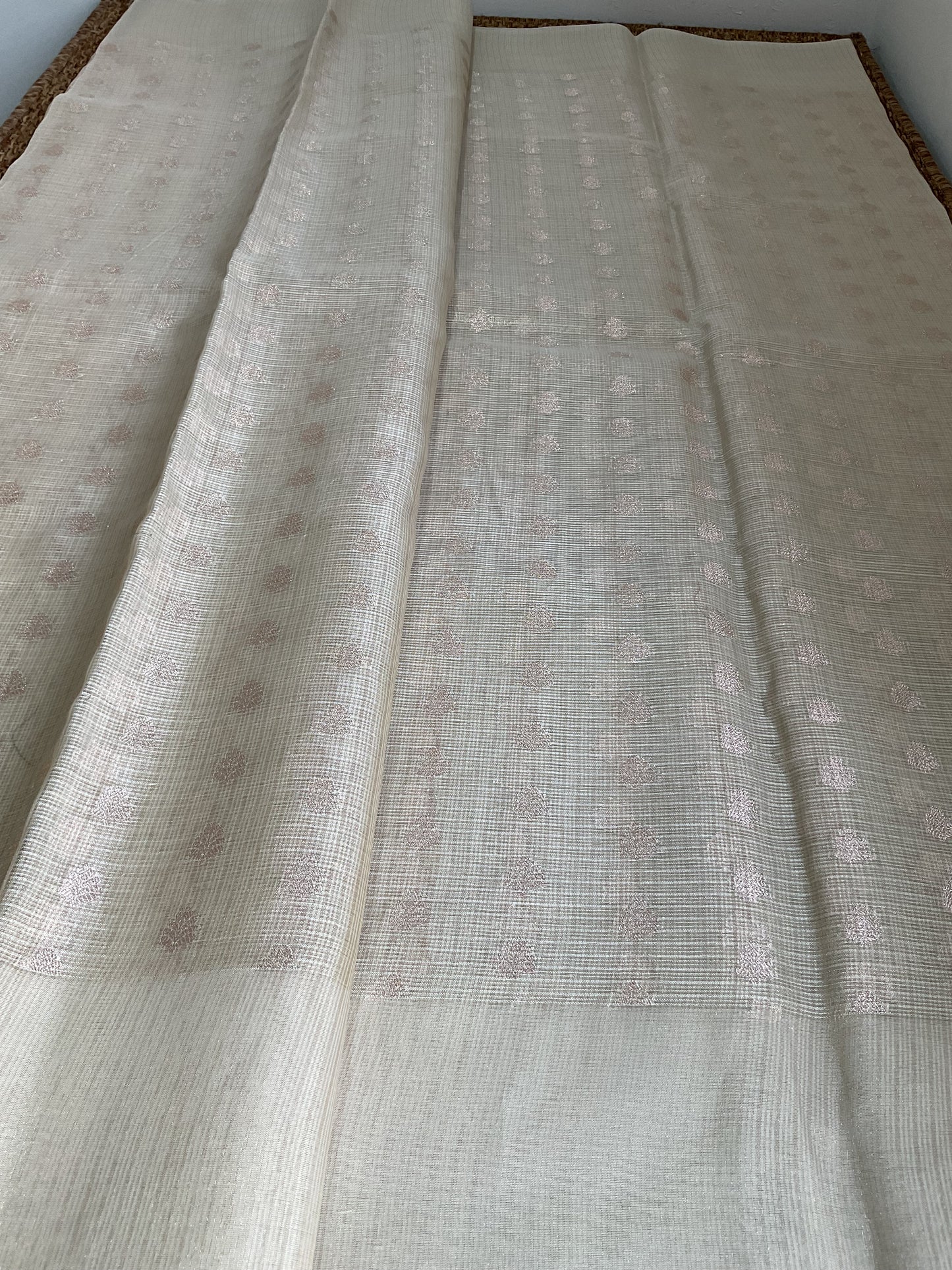 Kota tissue saree( Ivory)