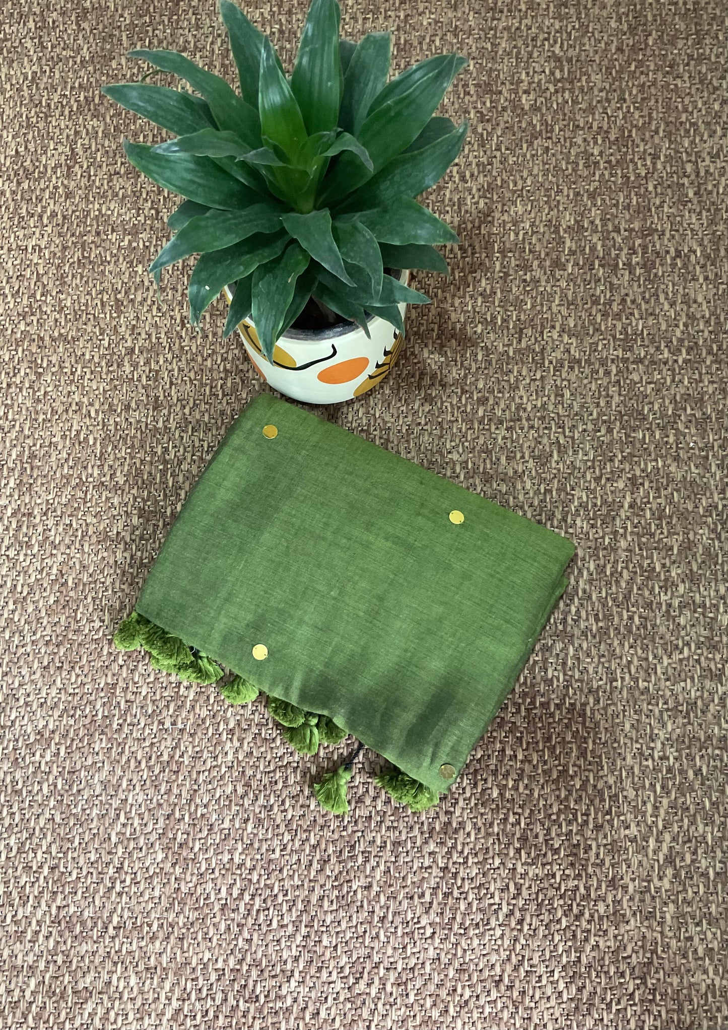 Cotton Gini saree(Green)