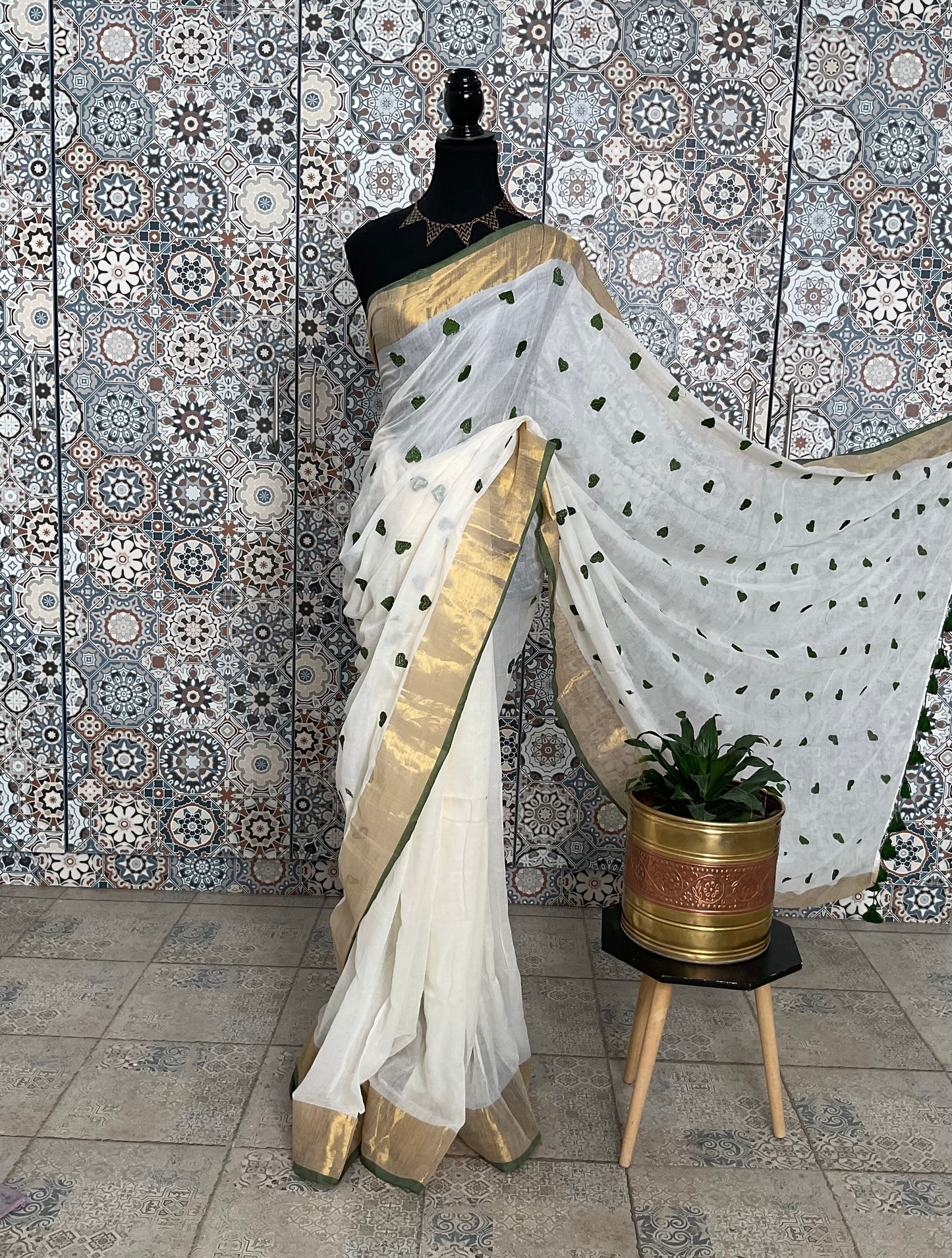 Mul cotton 💚 saree(Green)
