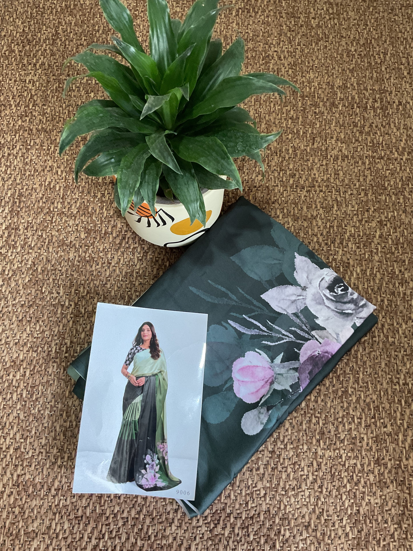 Designer satin saree(9006)