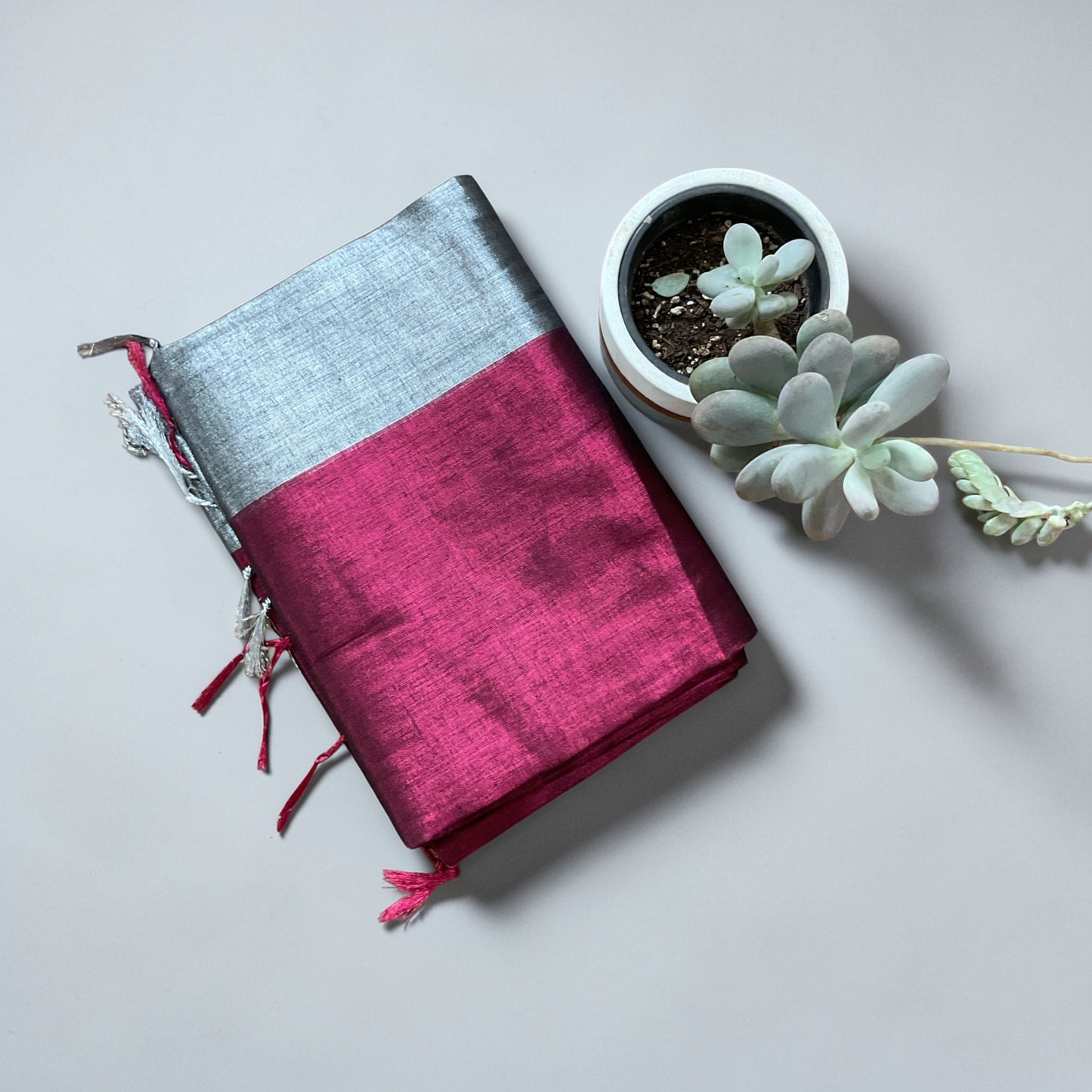 Raaga Tissue saree (Pink with silver)