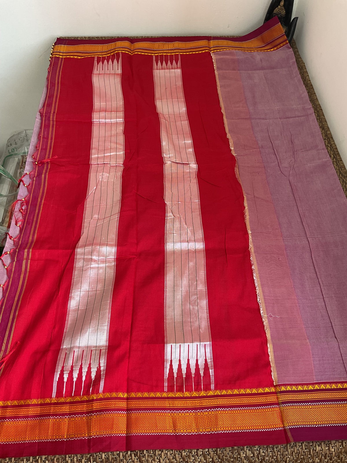 Viscose Cotton Ilkal Saree – Lilac & Magenta