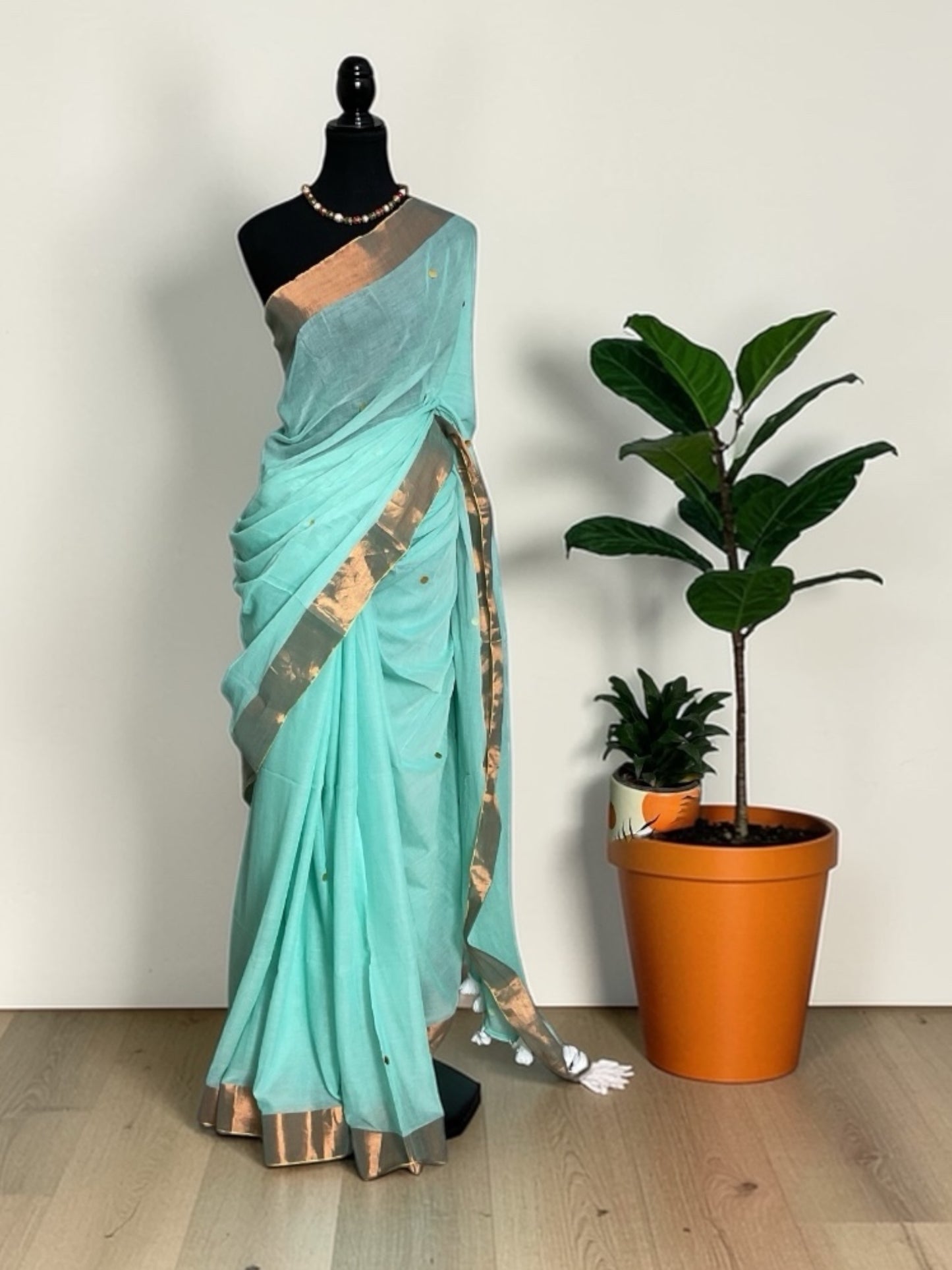 Gini Mul cotton(Aqua blue)