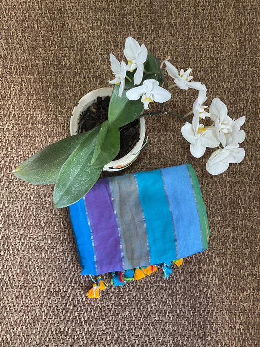 Mul cotton  saree( multicolour)