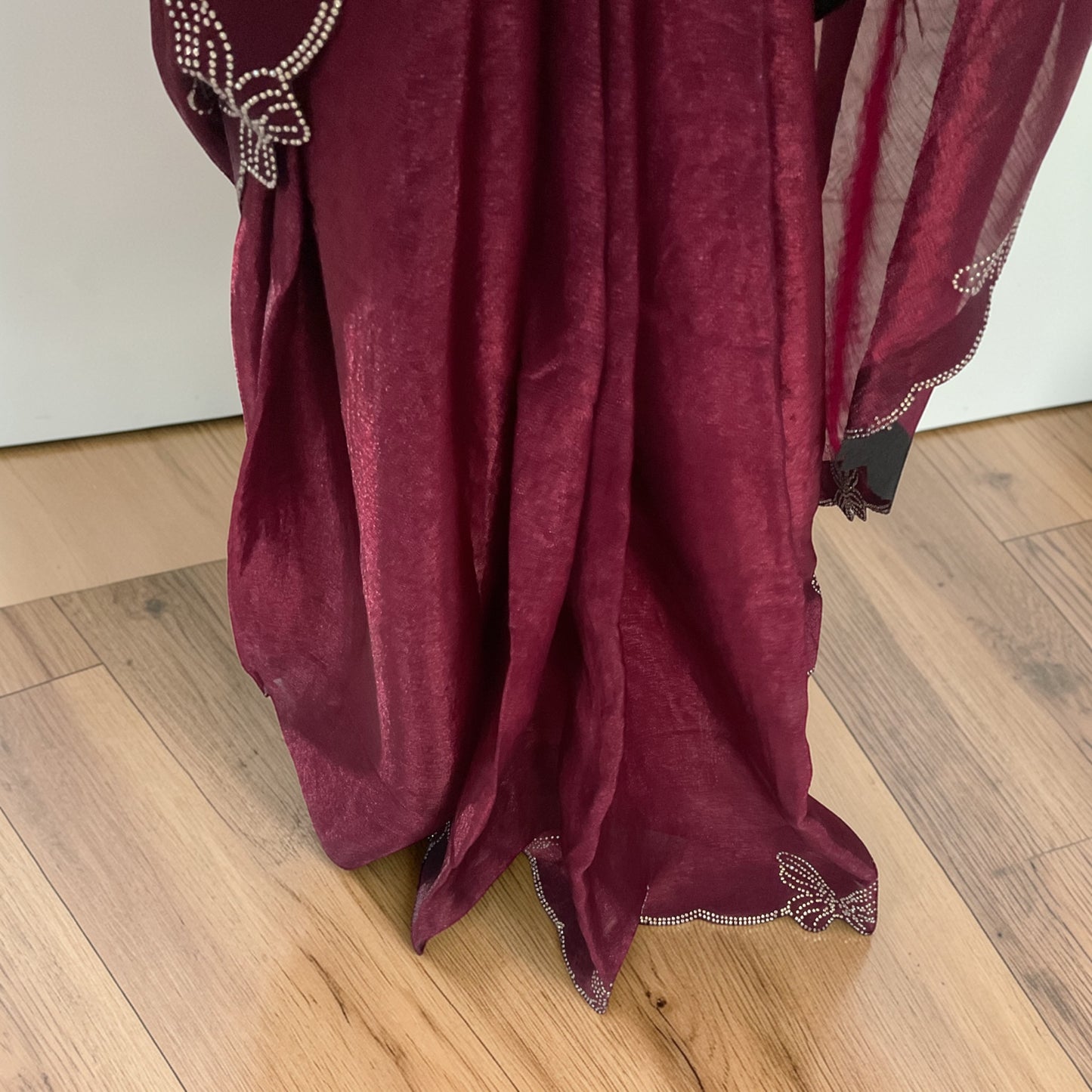 Space silk Butterfly Fancy saree-Royal wine