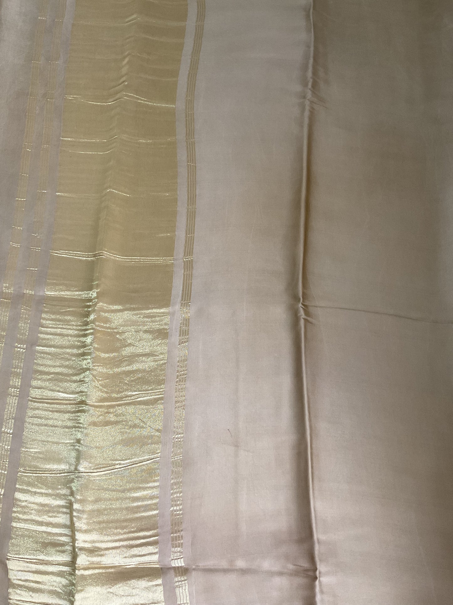 Gajji Silk saree(Cream)