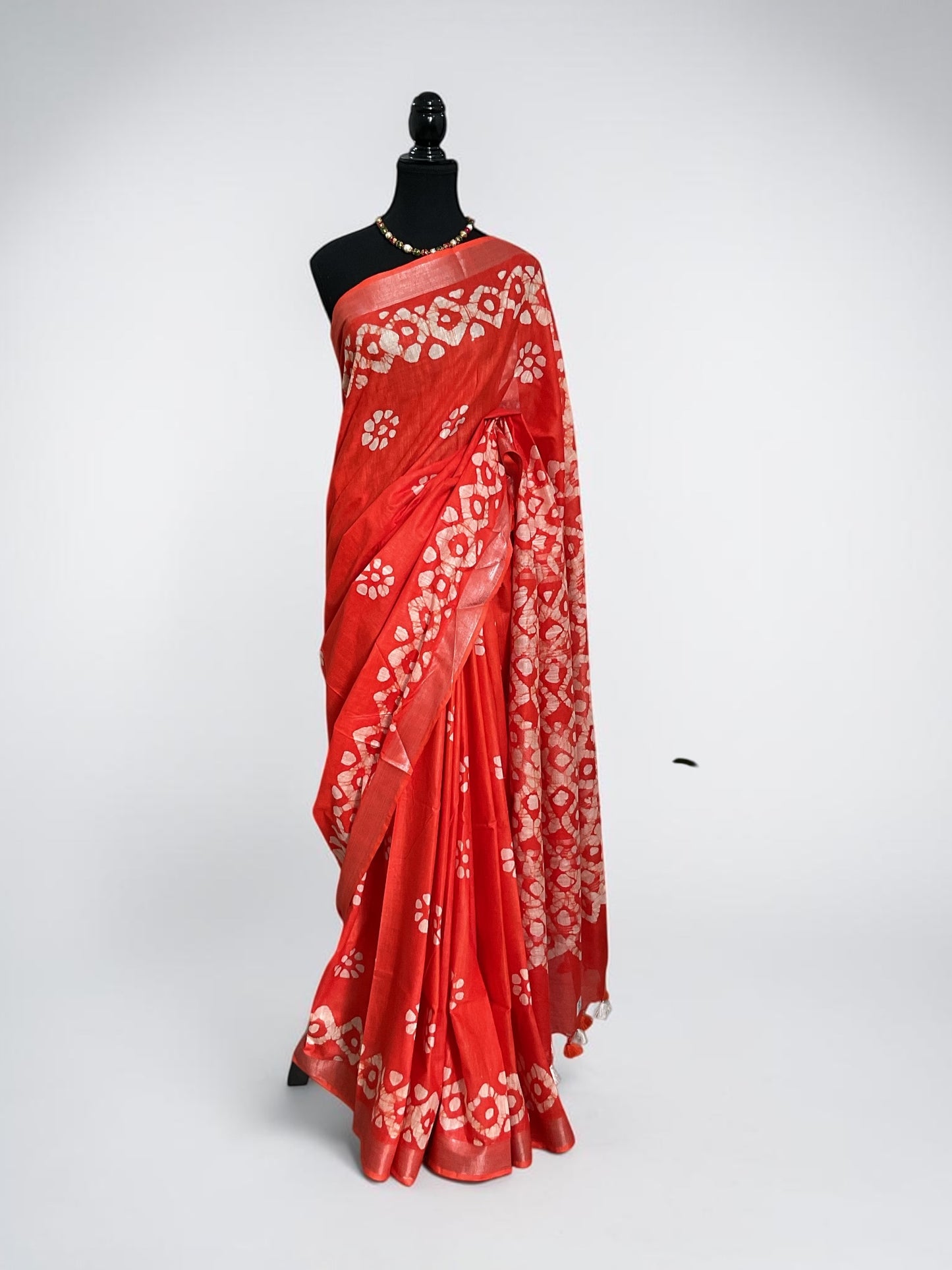 Cotton saree- (Orange)