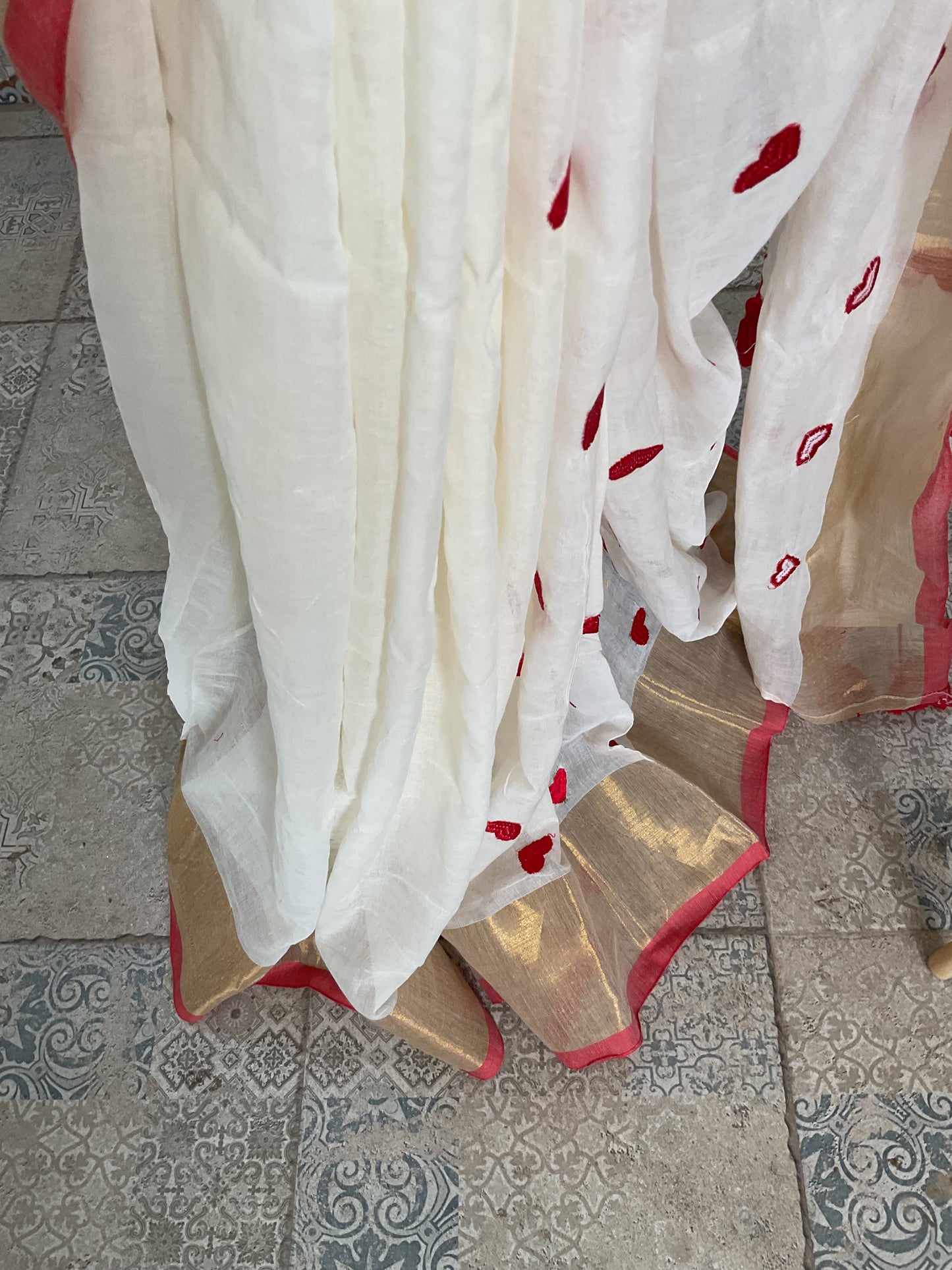 Mul cotton ❤️ saree(Red)