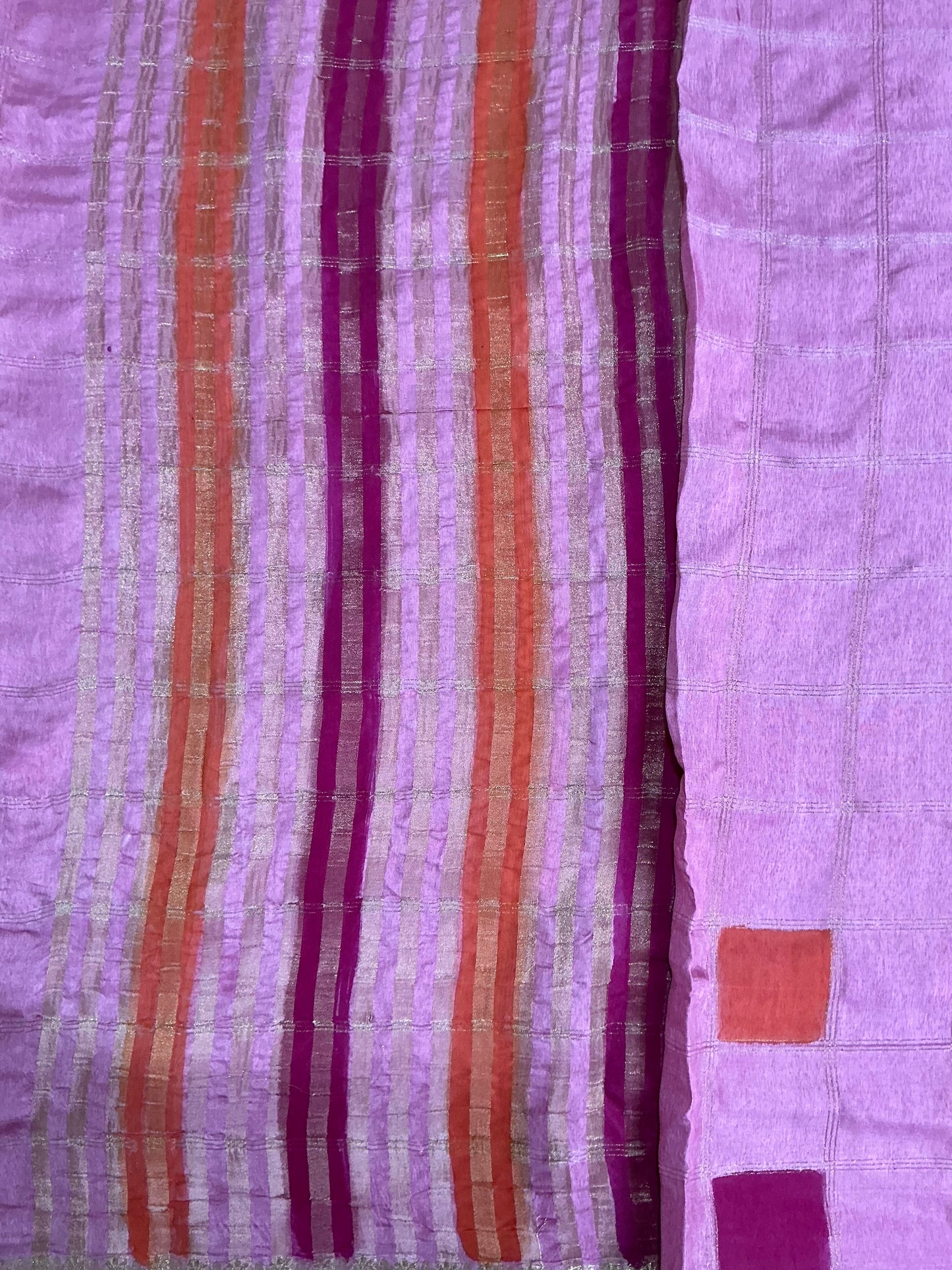 Pink soft silk saree(without blouse)