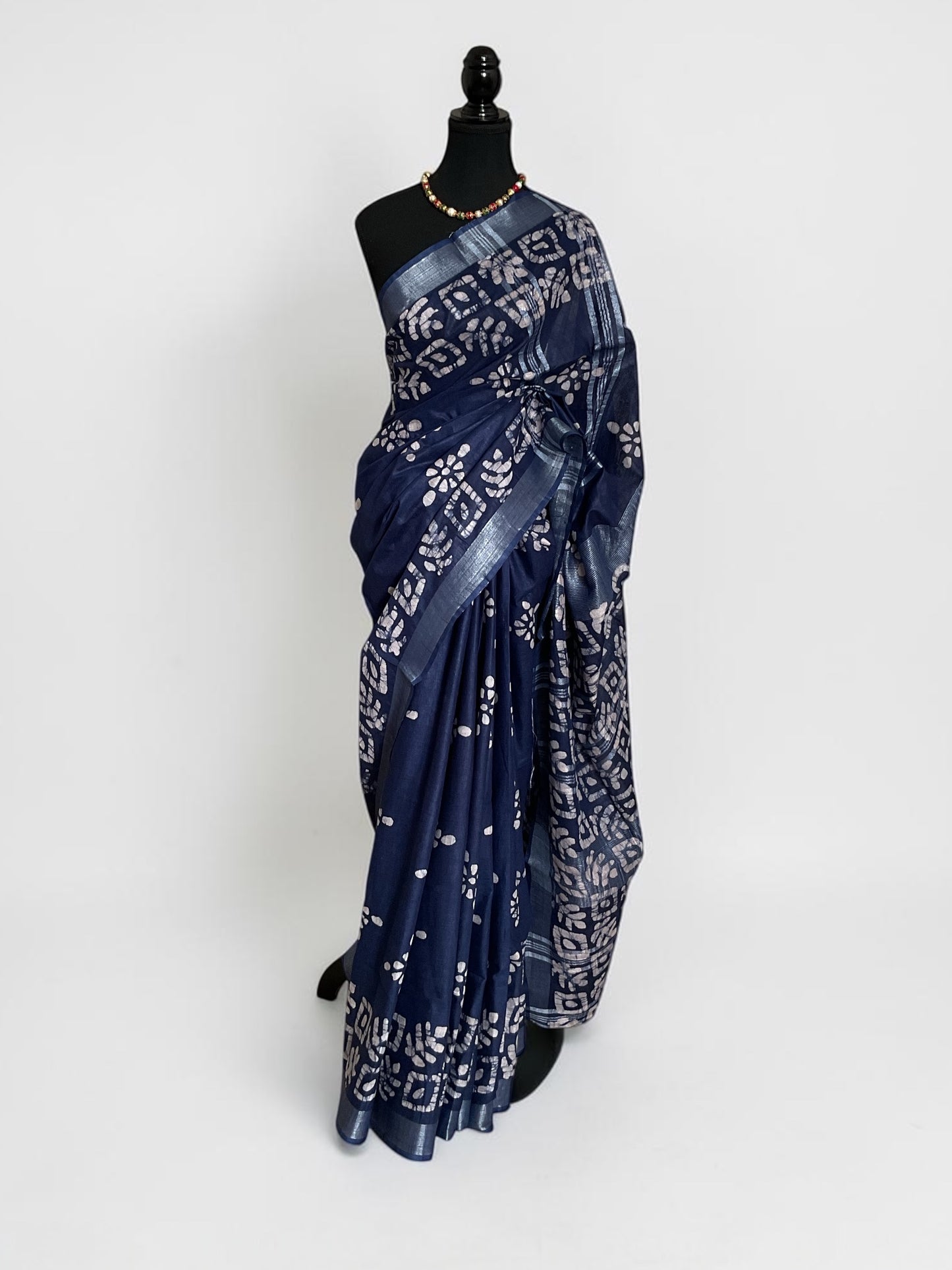 Cotton saree(Blue)
