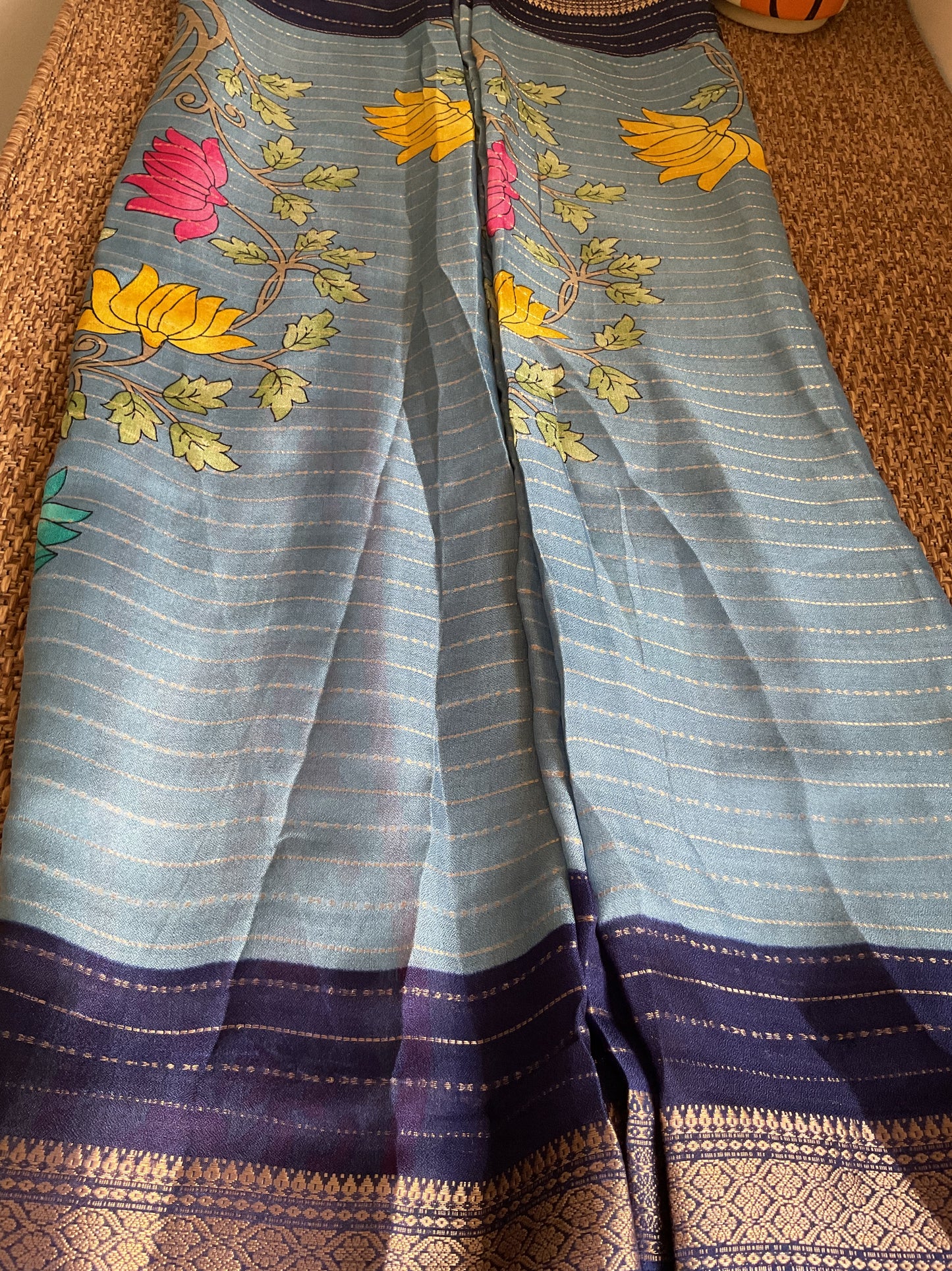 Indrani silk chiffon saree(008)