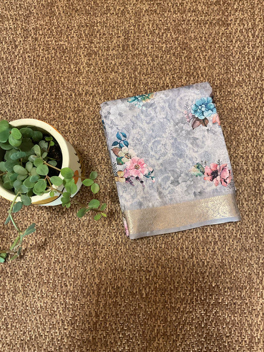 Fancy digital printed saree(03)