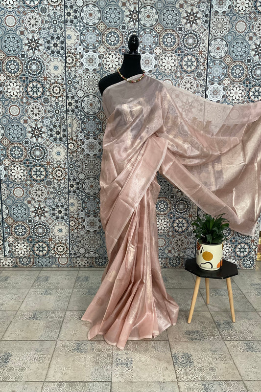 Kota Tissue Saree(pink)