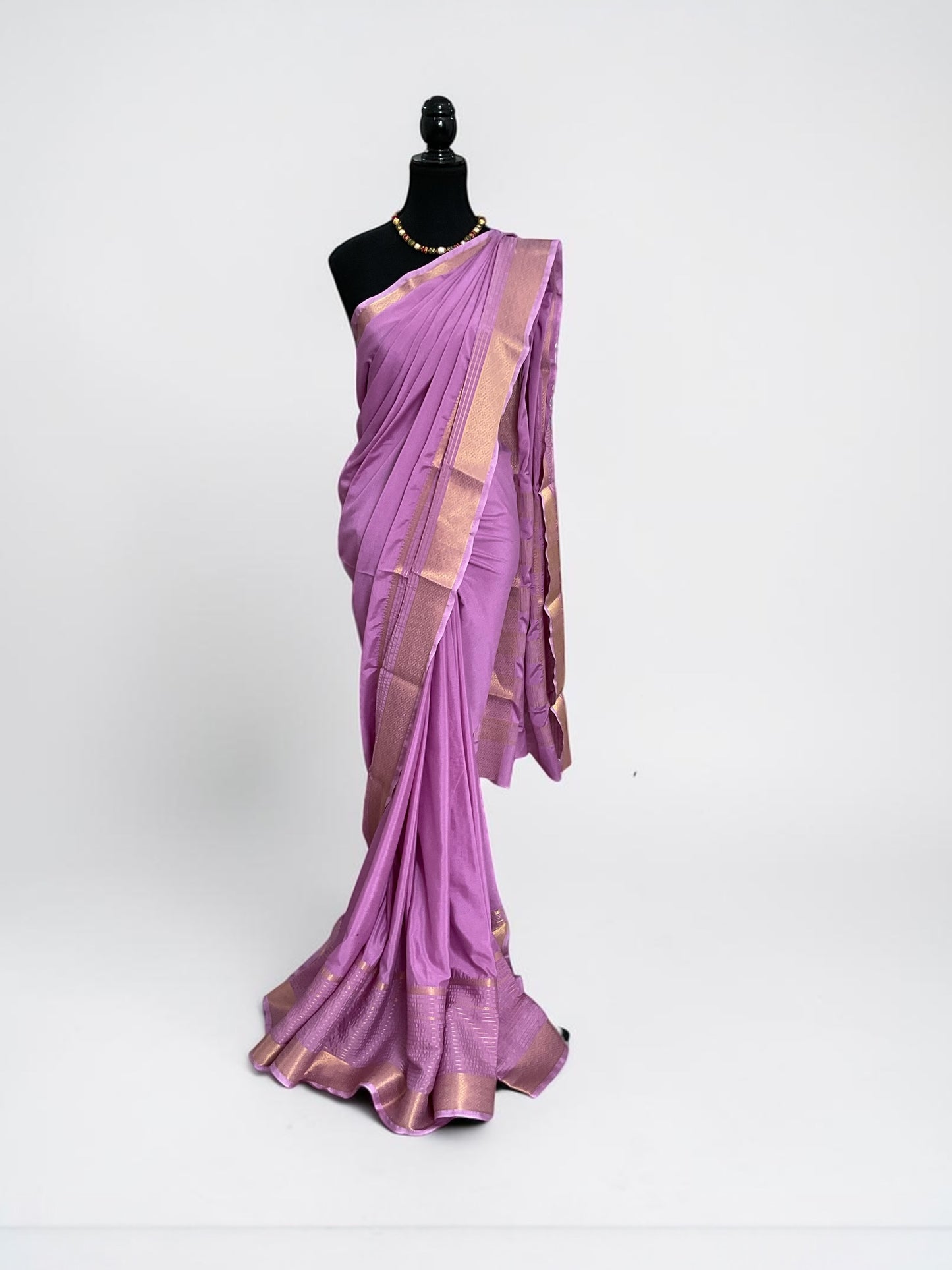 Semi Mysore crepe silk saree(pink)