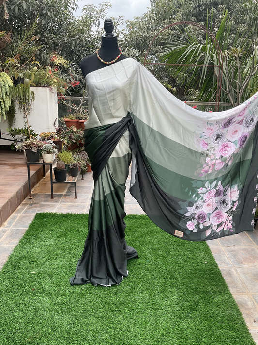 Designer satin saree(9006)