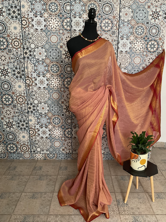 Soft Tissue crush saree