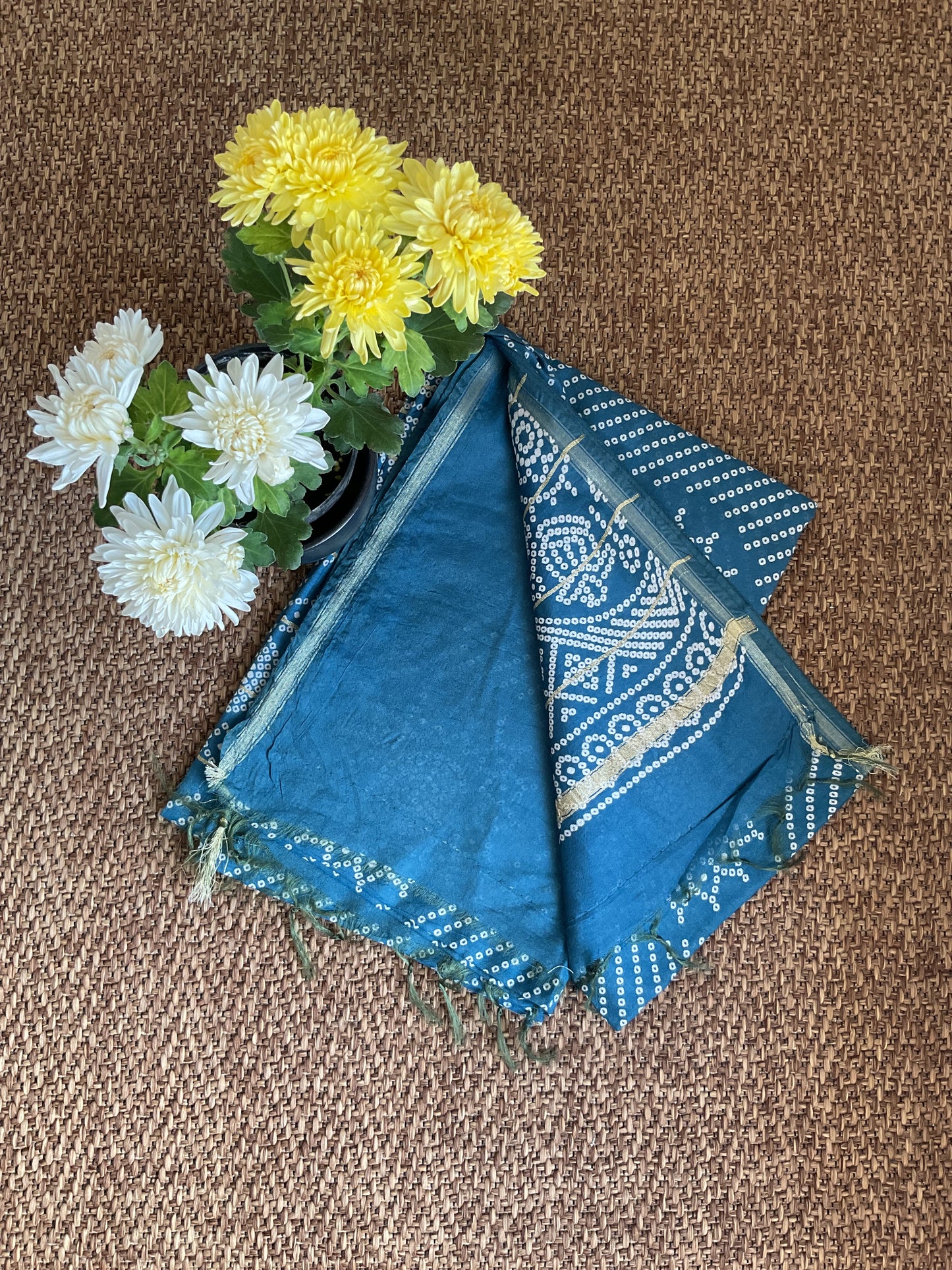 Soft cotton saree(Misty Blue)
