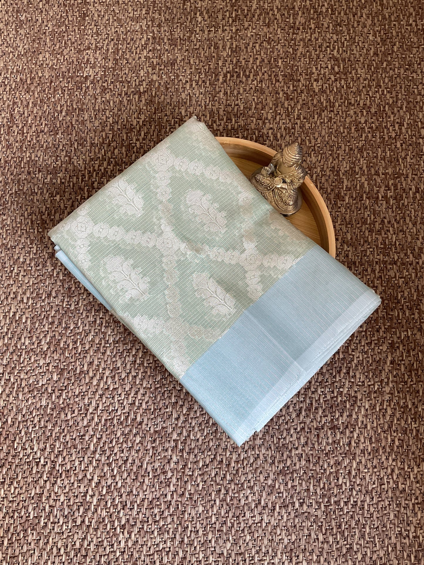 Kota tissue saree( Sage green)
