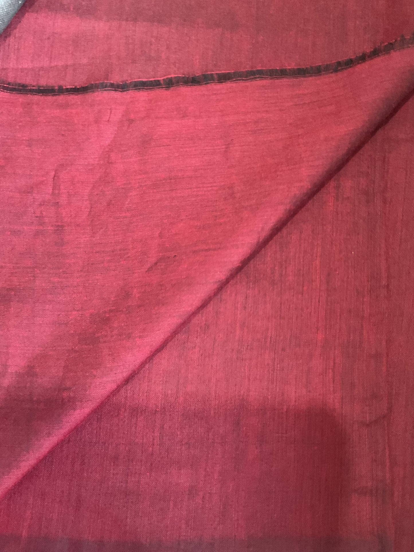 Handloom cotton saree(Deep maroon with contrast pallu)