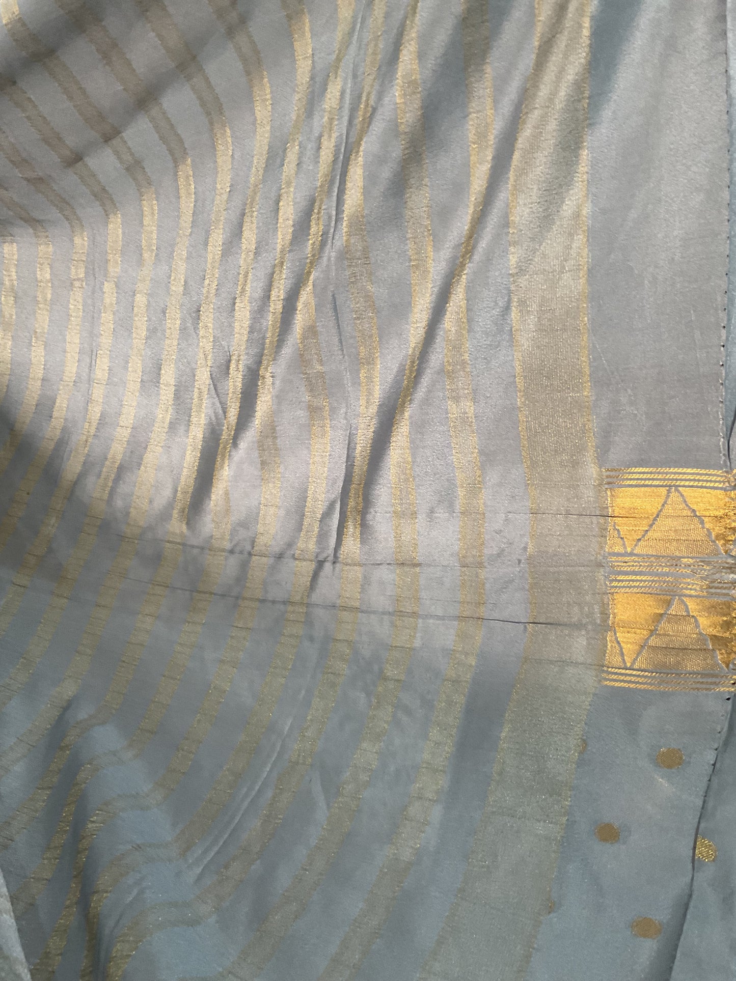 Semi Mysore silk saree(Deep wine with grey)