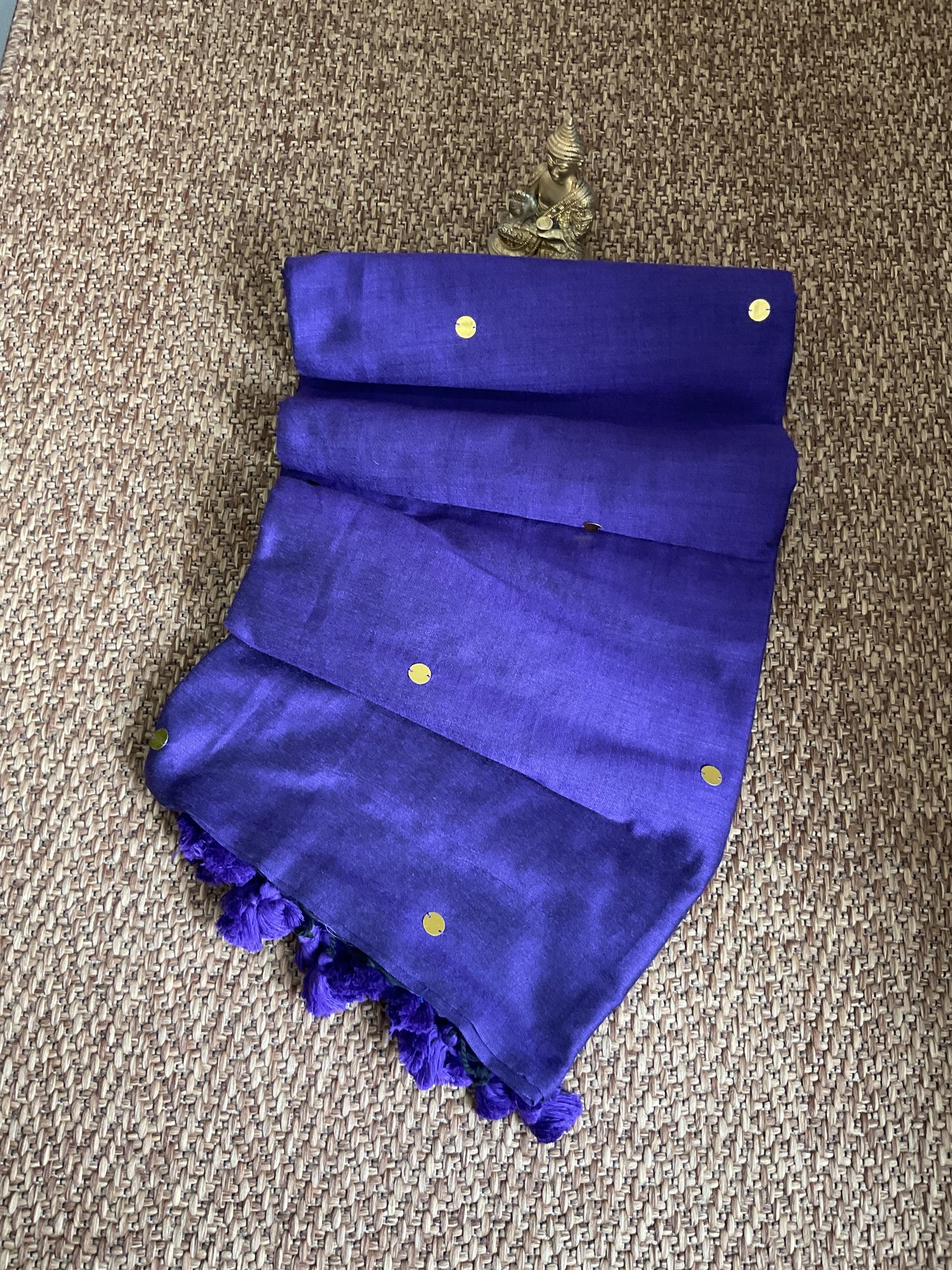 Cotton Gini saree(Blue)