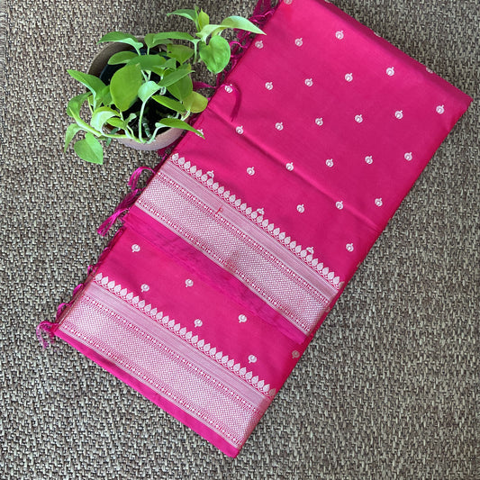 Gajji jari butta silk saree