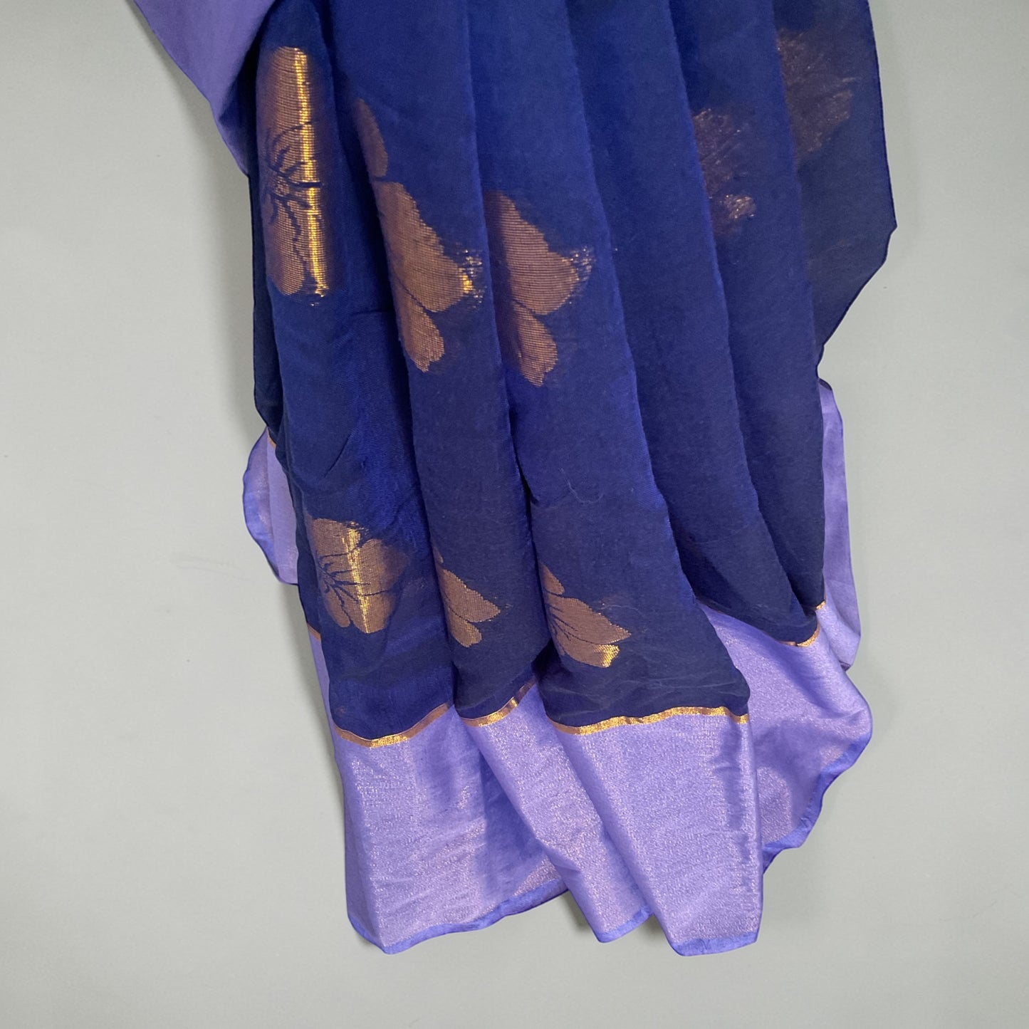 Mul cotton saree(Navy Blue)
