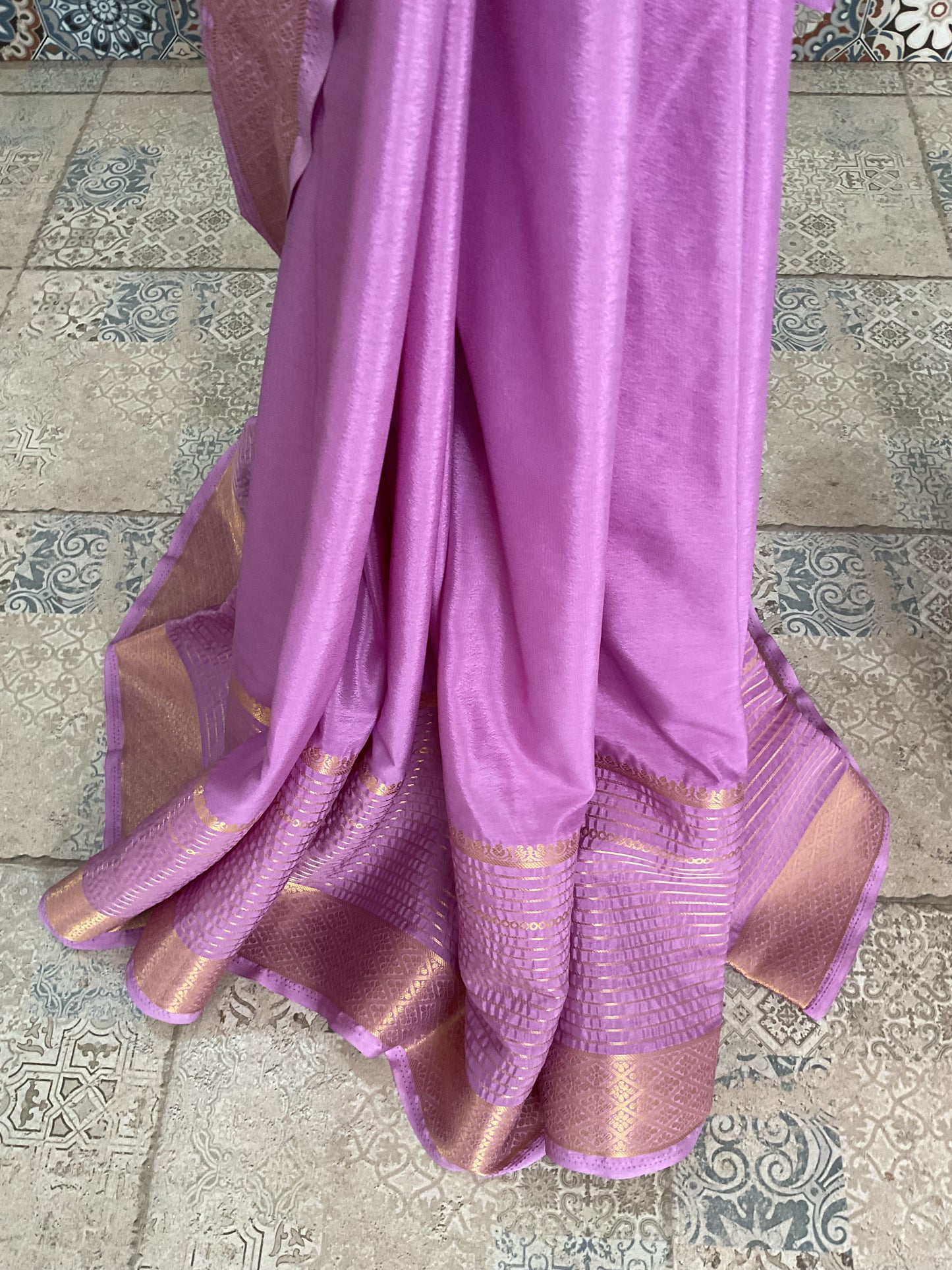 Semi Mysore crepe silk saree