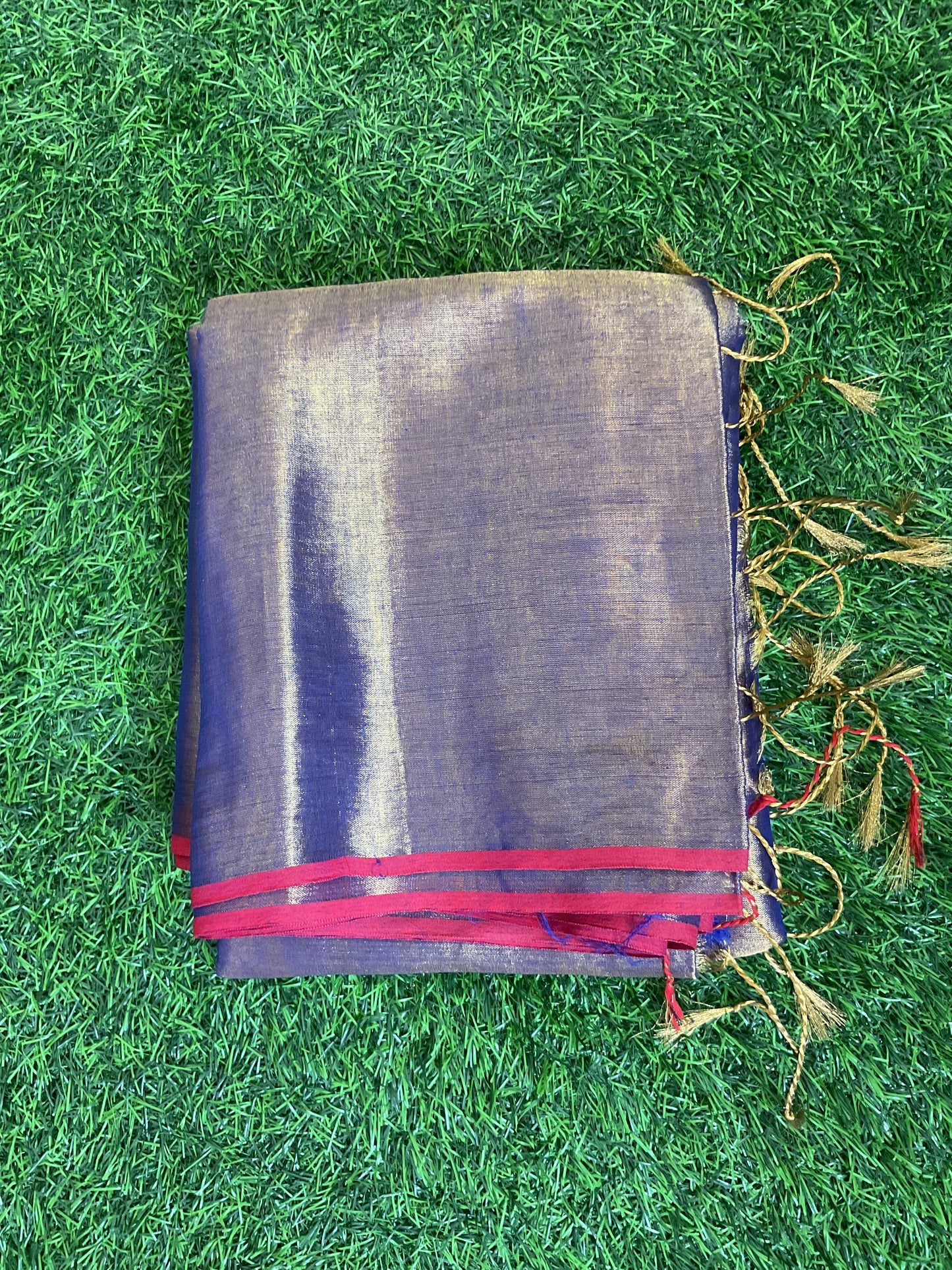 Khadi Tissue saree(Purple)