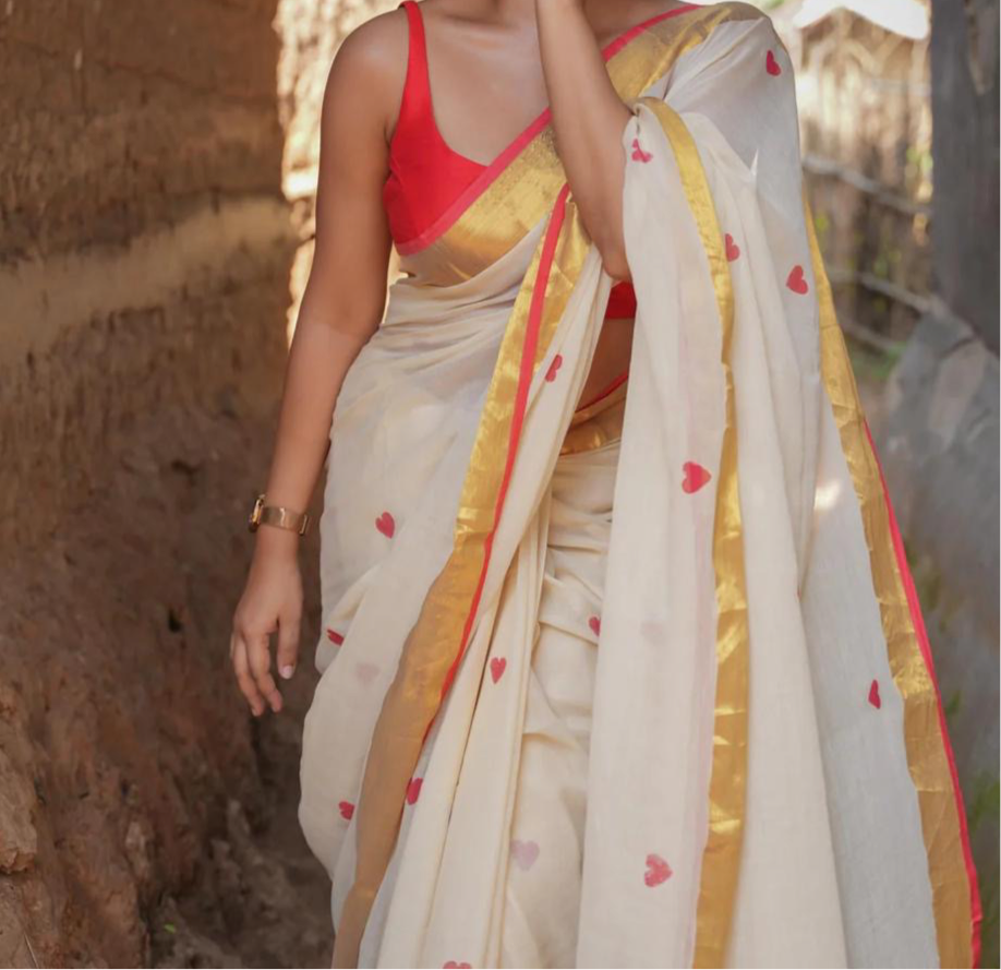 Mul cotton ❤️ saree(Red)