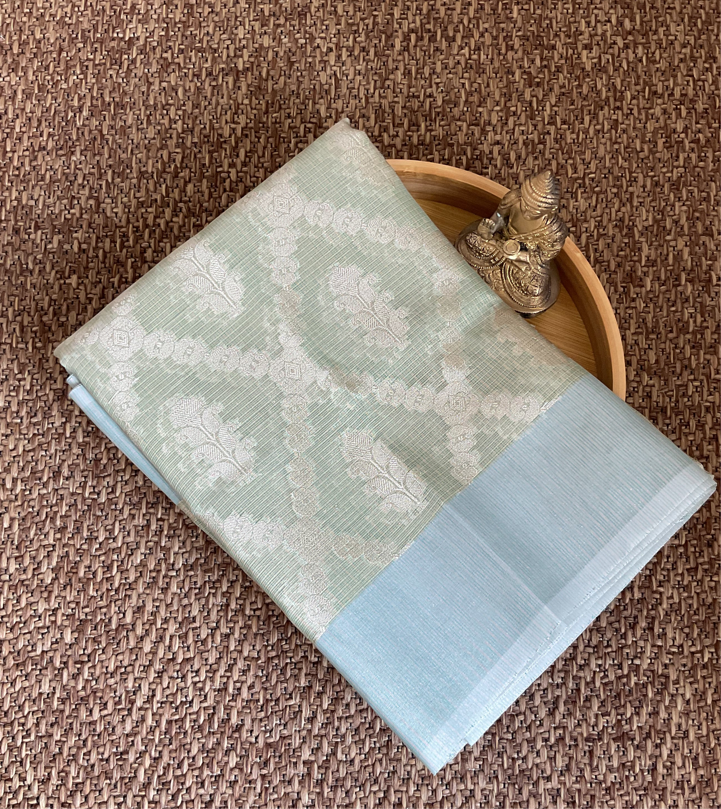 Kota tissue saree( Sage green)