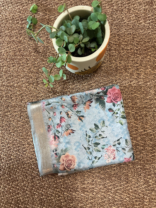 Fancy digital printed saree(02)