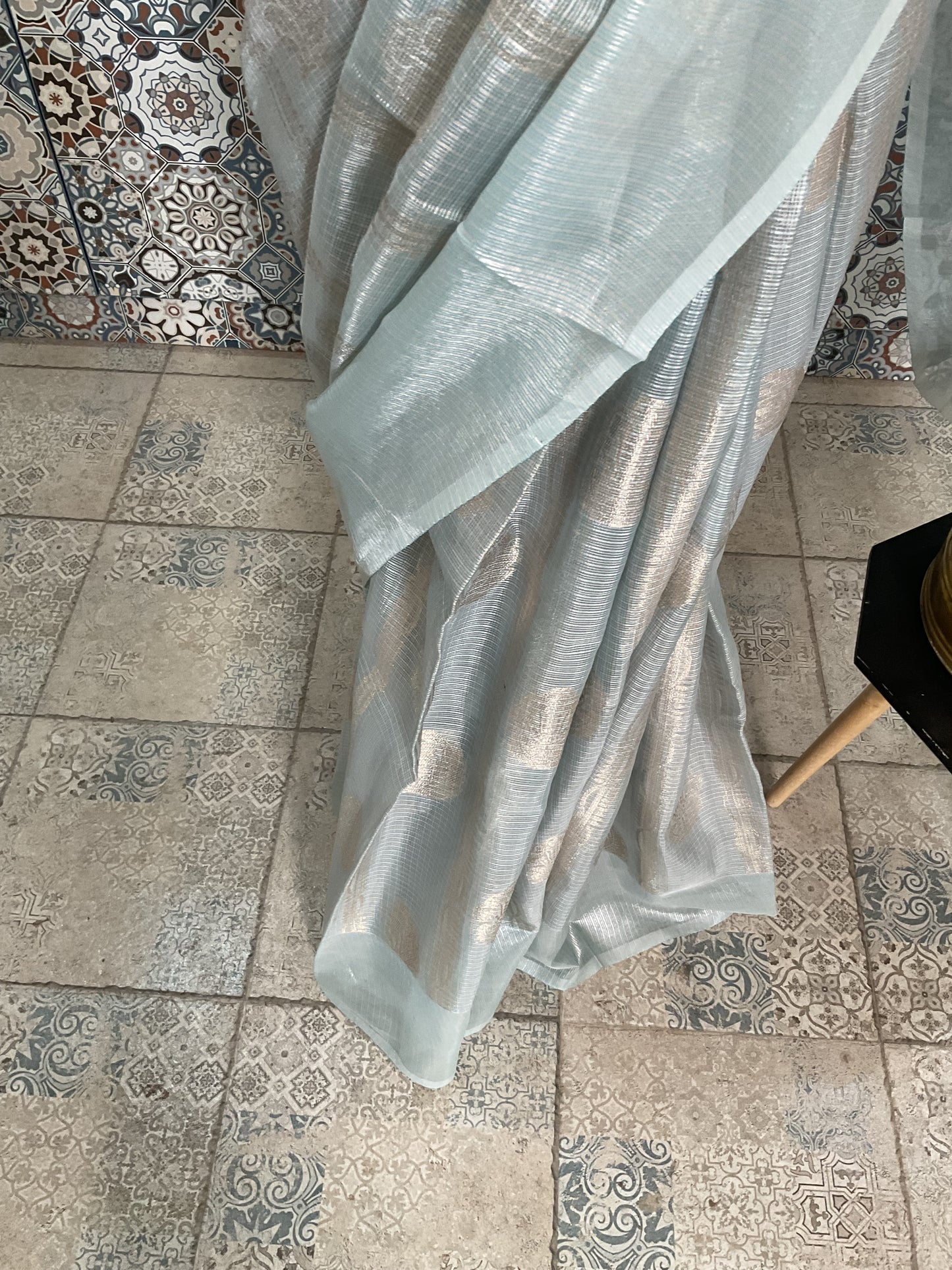 Kota Tissue sarees(light blue)