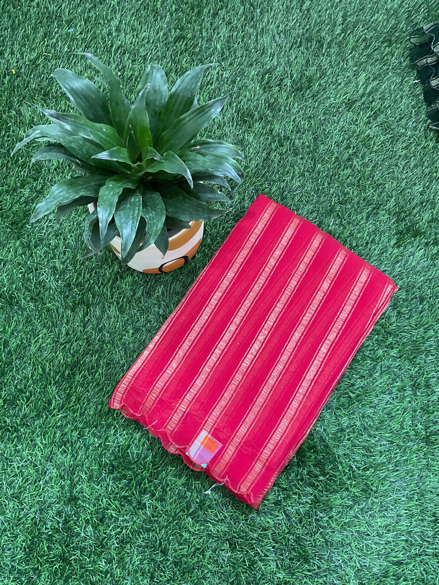 Organza Tissue saree(Pink)