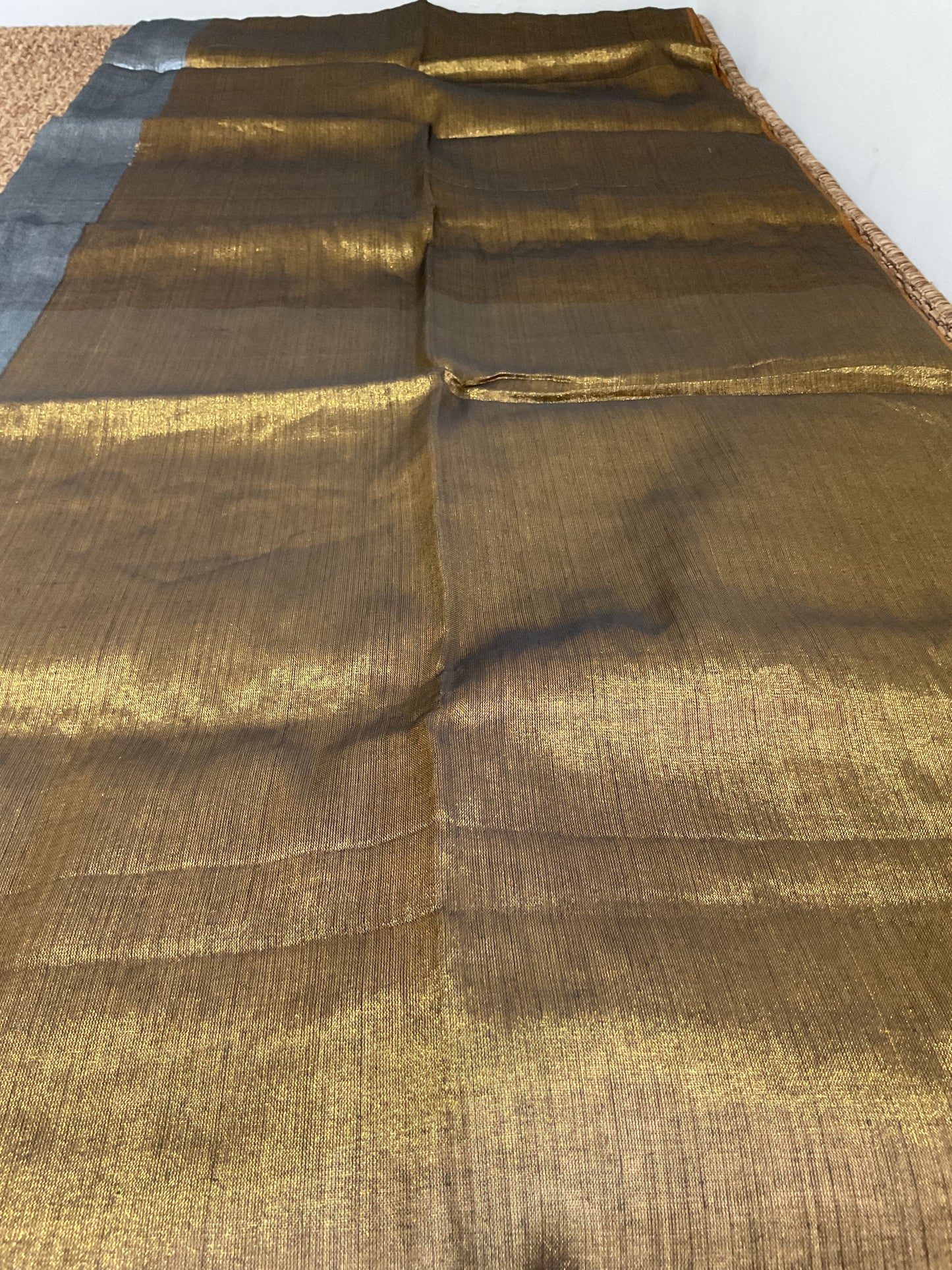 Raaga tissue saree( Gold with silver)