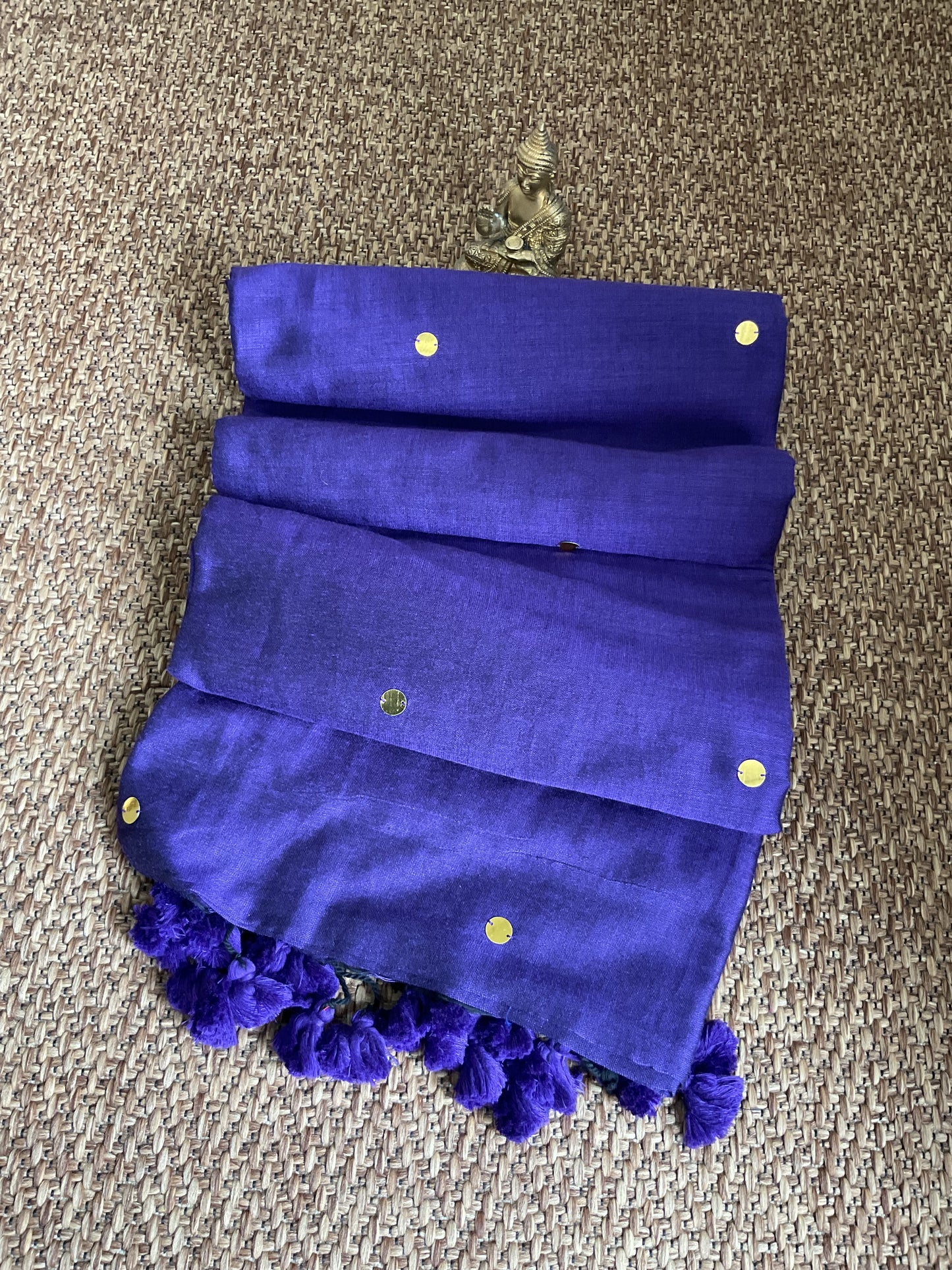 Cotton Gini saree(Blue)